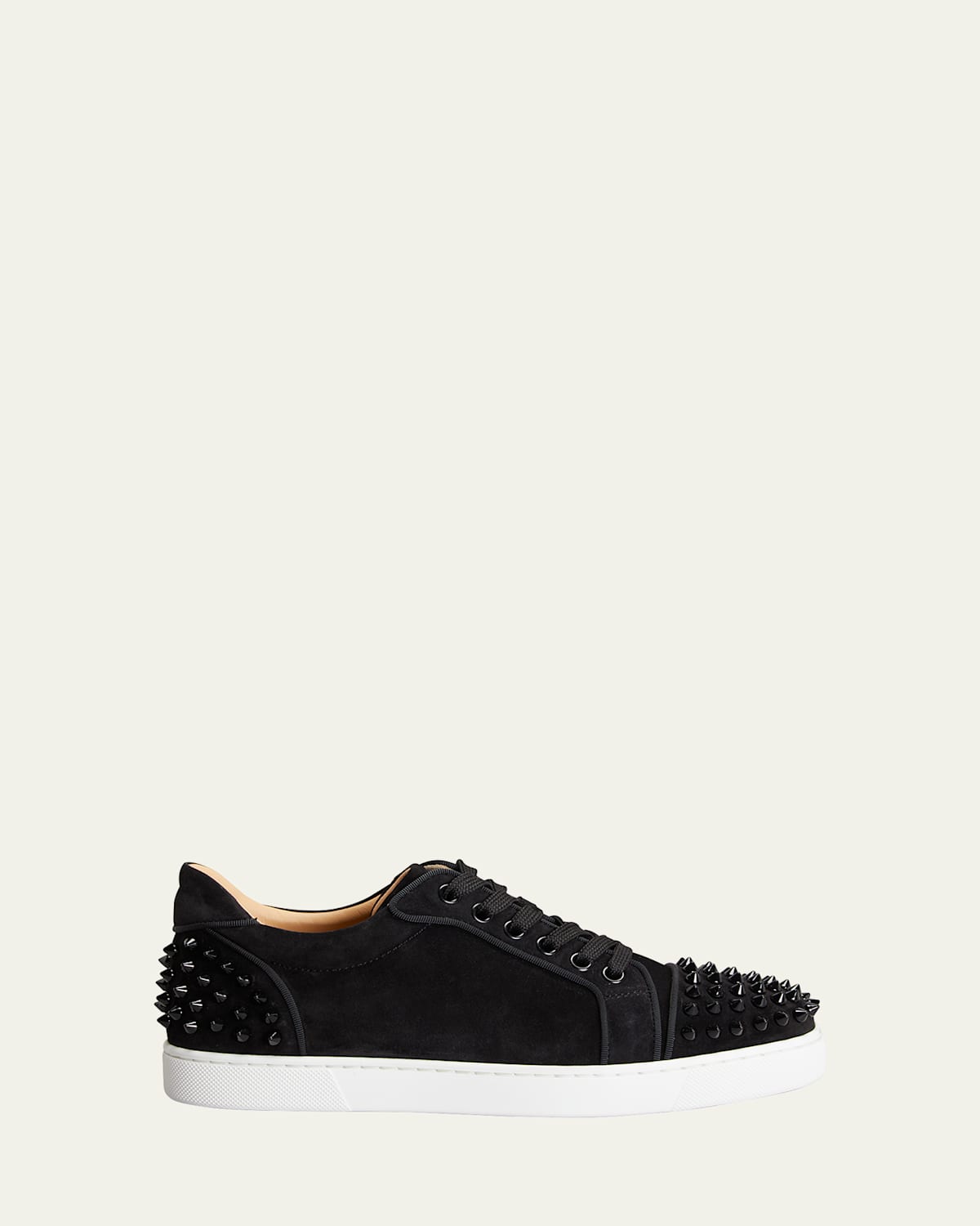 CHRISTIAN LOUBOUTIN VIEIRA SPIKE SUEDE LOW-TOP SNEAKERS 