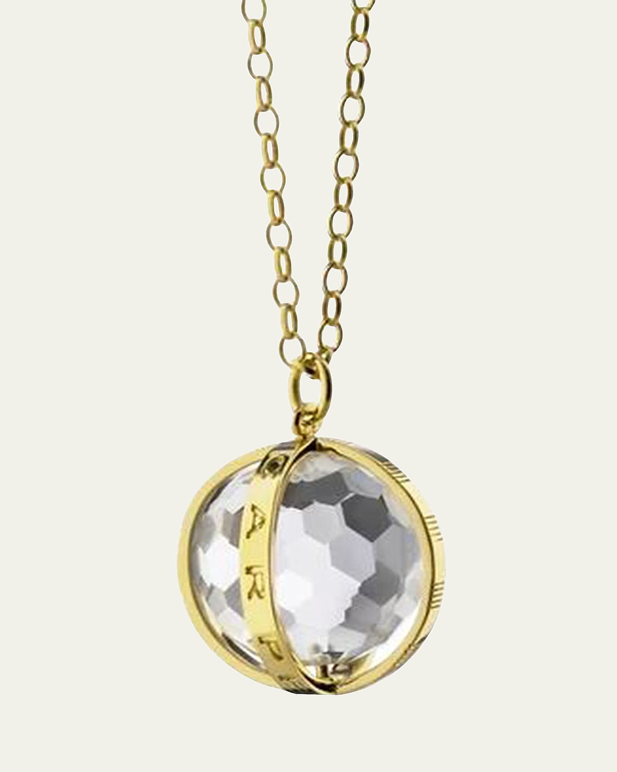 Monica Rich Kosann Extra Large 18k Gold Carpe Diem Pendant Necklace, 30"L