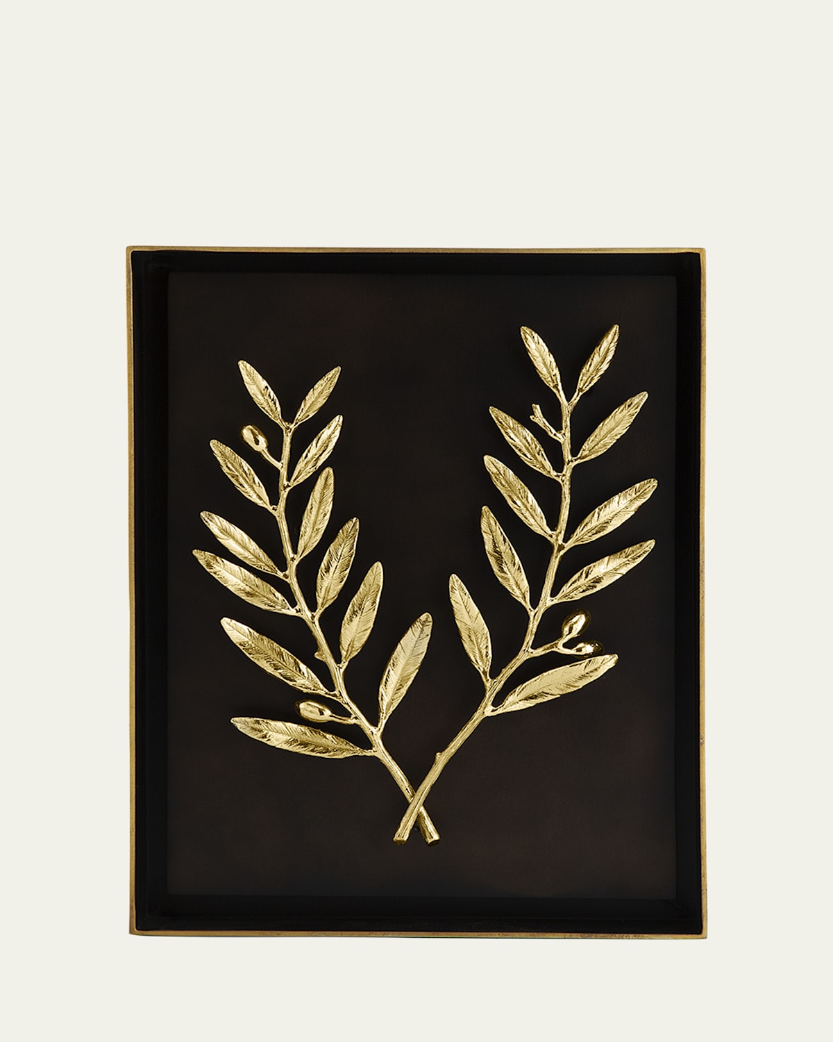 Michael Aram Oiive Branch Shadow Box In Black