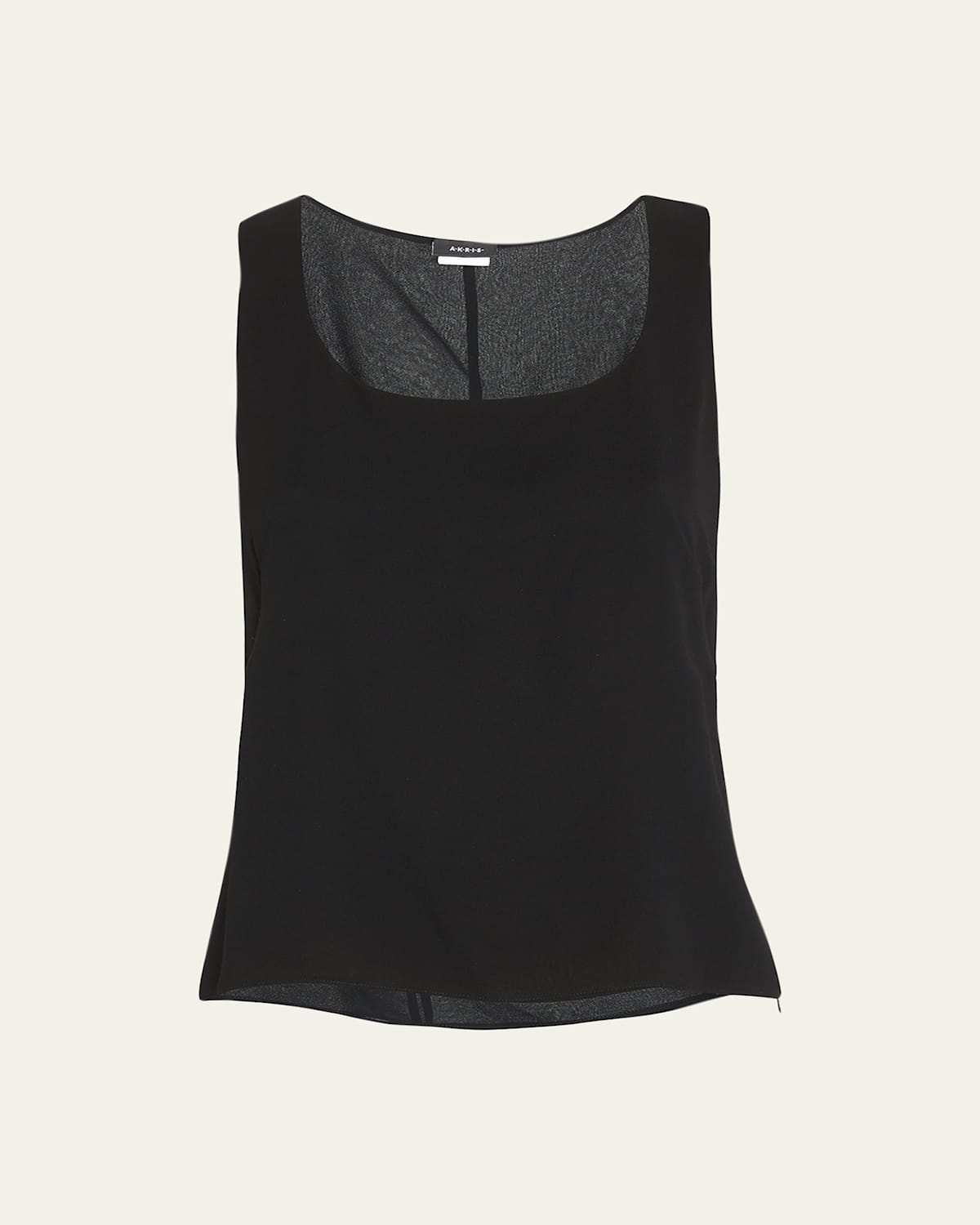 Scoop-Neck Silk Georgette Tank Top