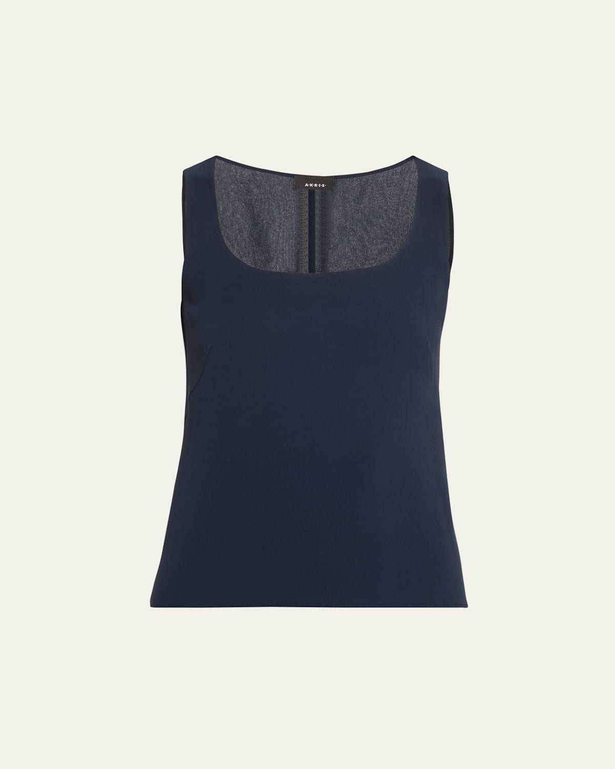 Scoop-Neck Silk Georgette Tank Top
