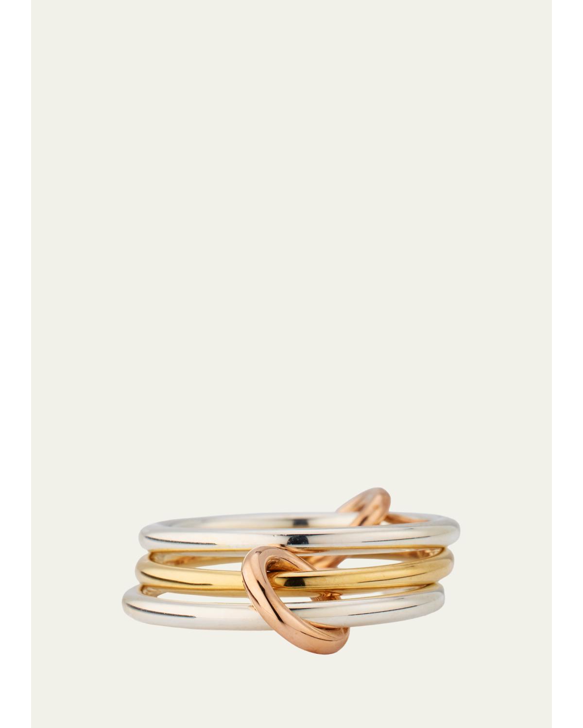Solarium MX Silver and Gold 3-Link Ring