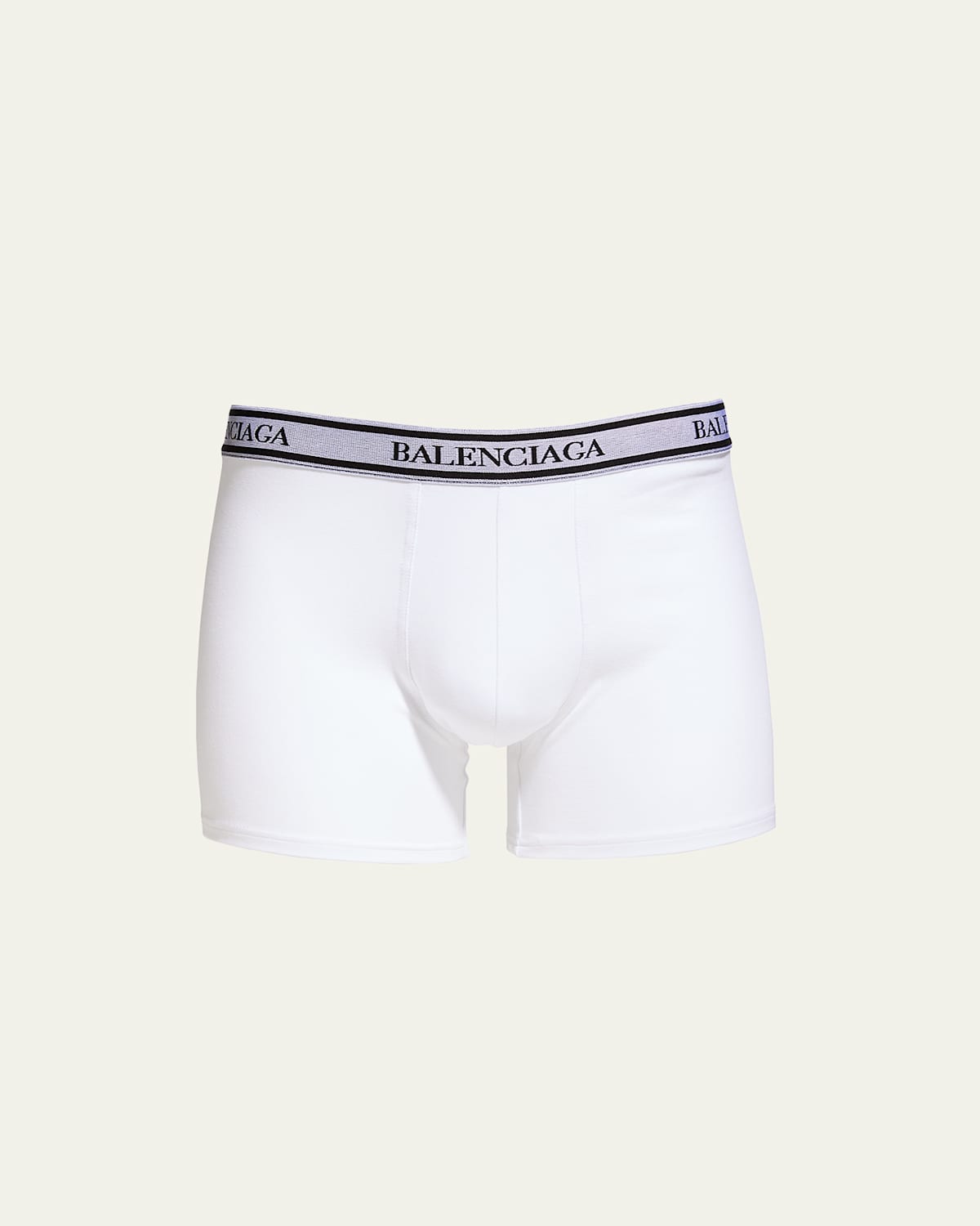 Balenciaga Men's Cotton-Stretch Logo Boxer Brief