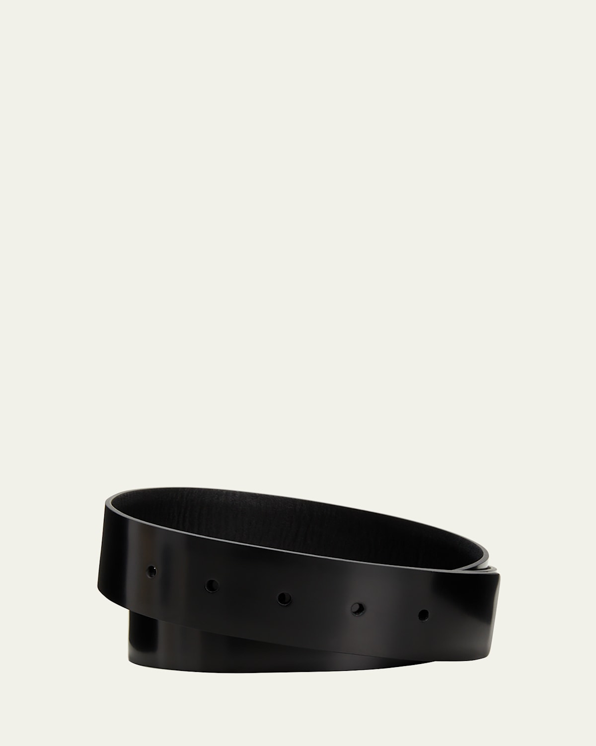 Prada Men's Spazzolato Leather Belt Strap In Nero