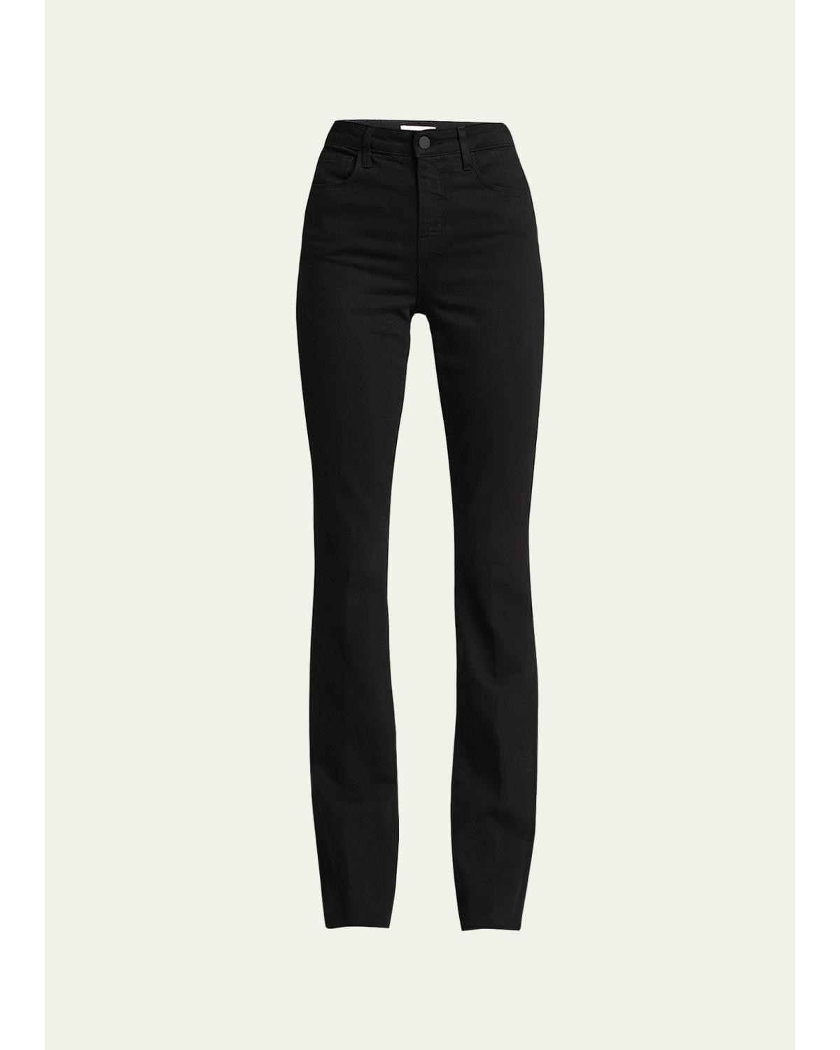 Ruth High-Rise Straight Jeans W/ Raw Hem