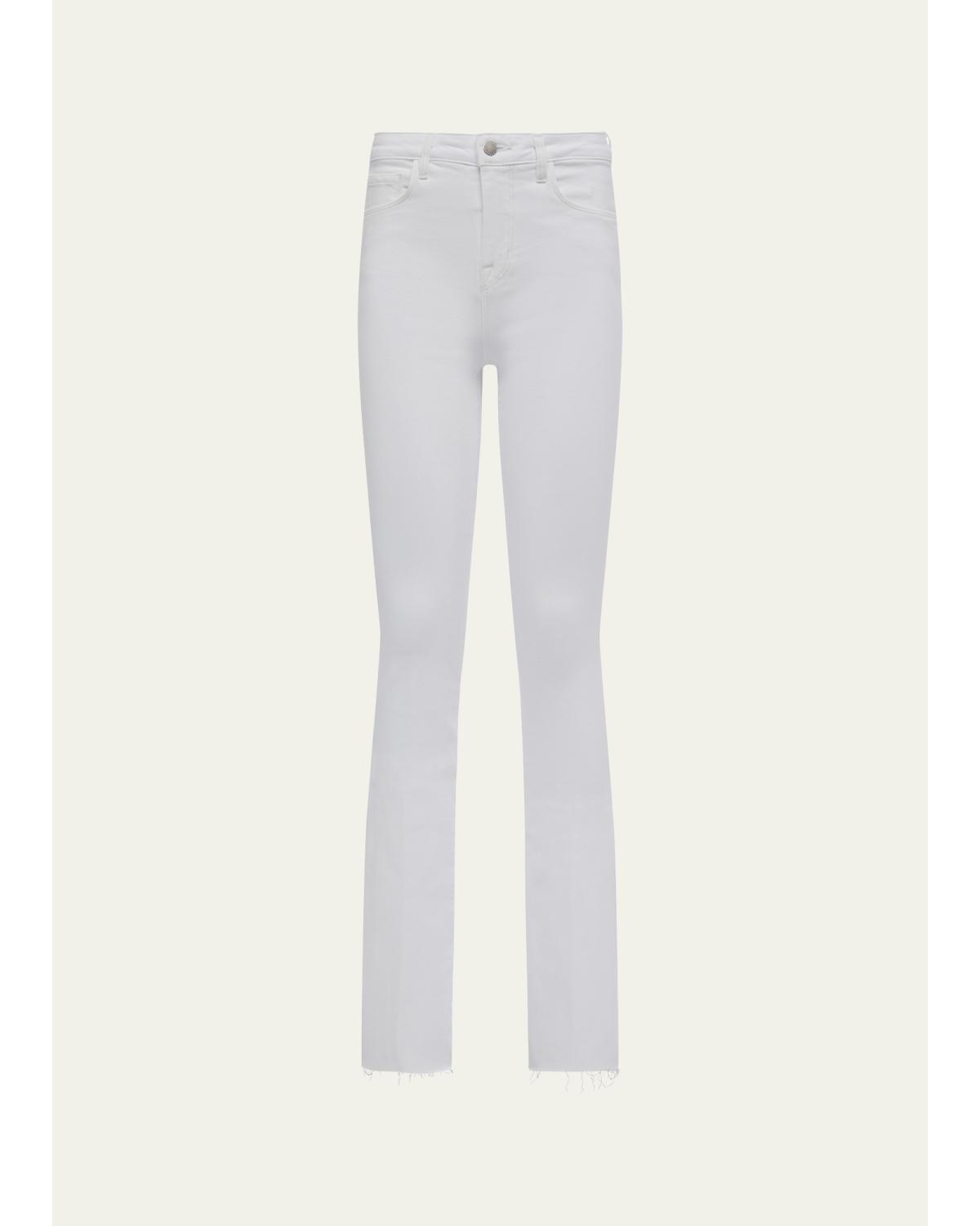 Ruth High-Rise Straight Jeans W/ Raw Hem