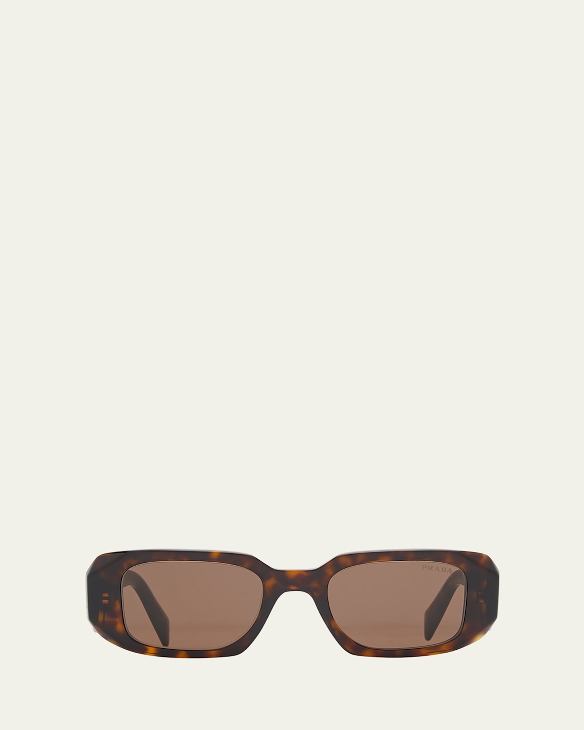 Men's Rectangle Acetate Logo Sunglasses