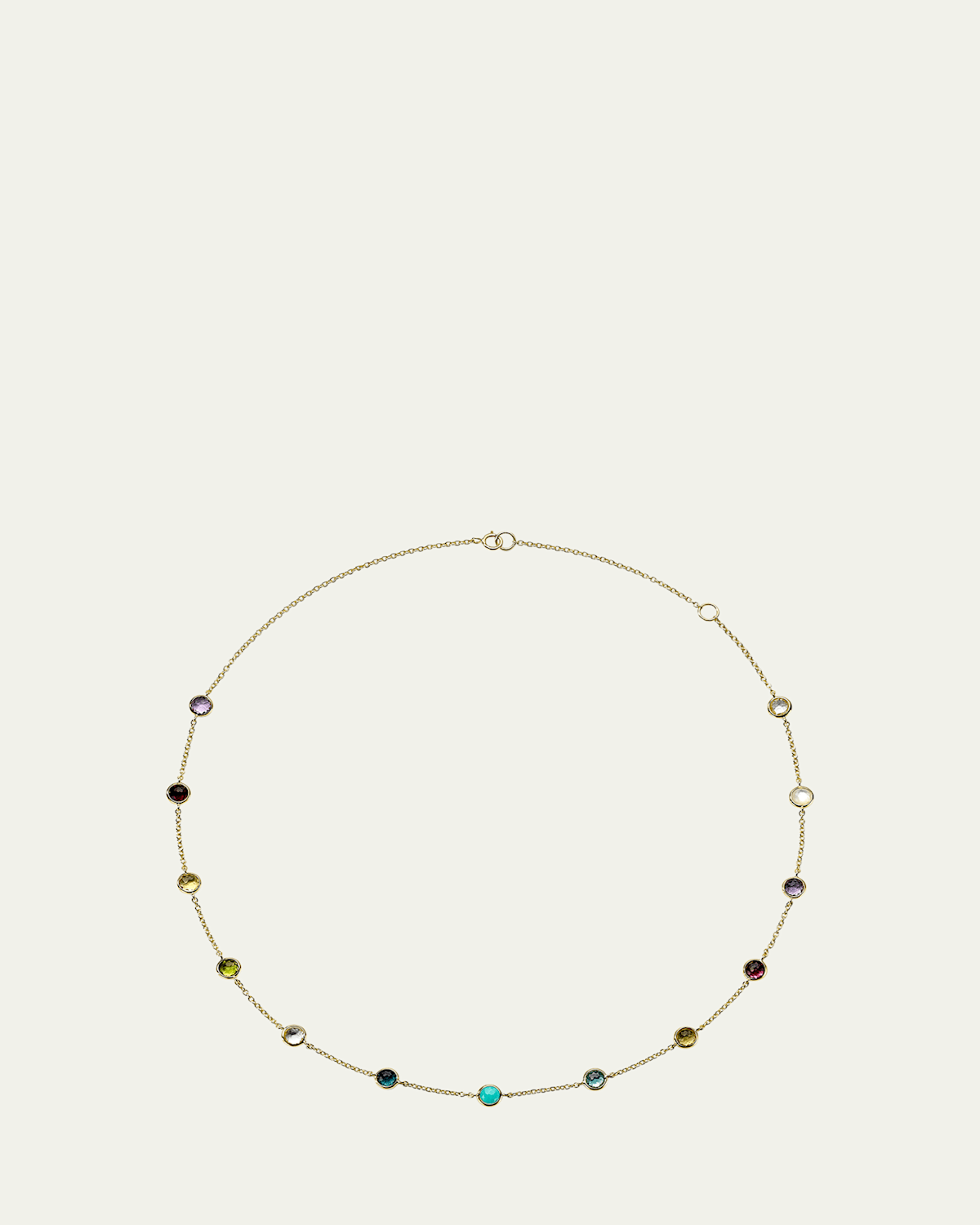 13-Stone Station Necklace in 18K Gold