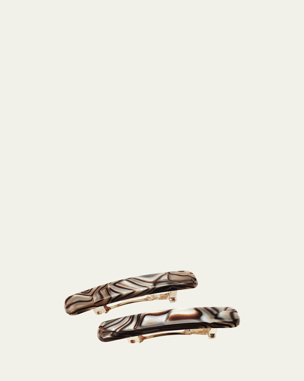 Mini Classic Rectangle Barrettes, Set of 2