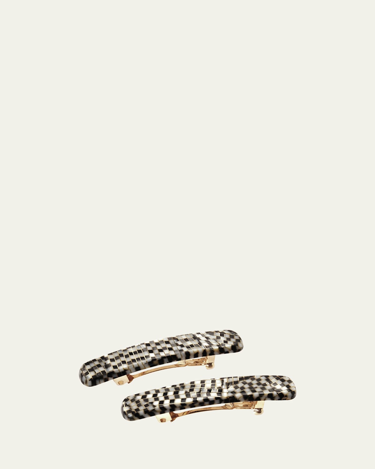 Mini Classic Rectangle Barrettes, Set of 2