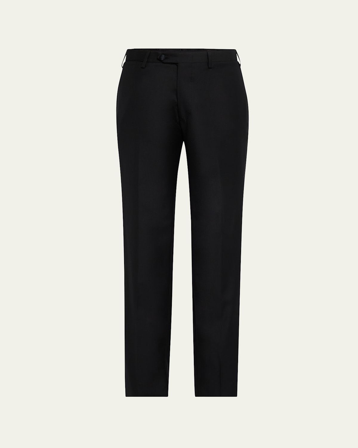 Kiton Men's Wool Tuxedo Trousers In Blk