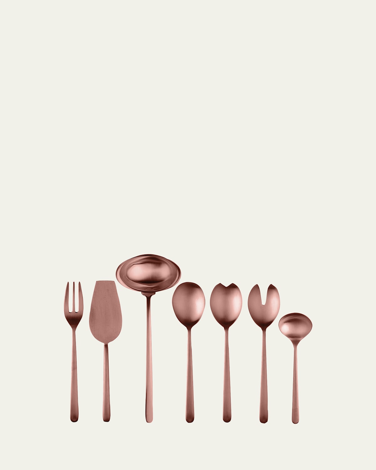 Mepra Linea 7-piece Serving Set In Rose Gold