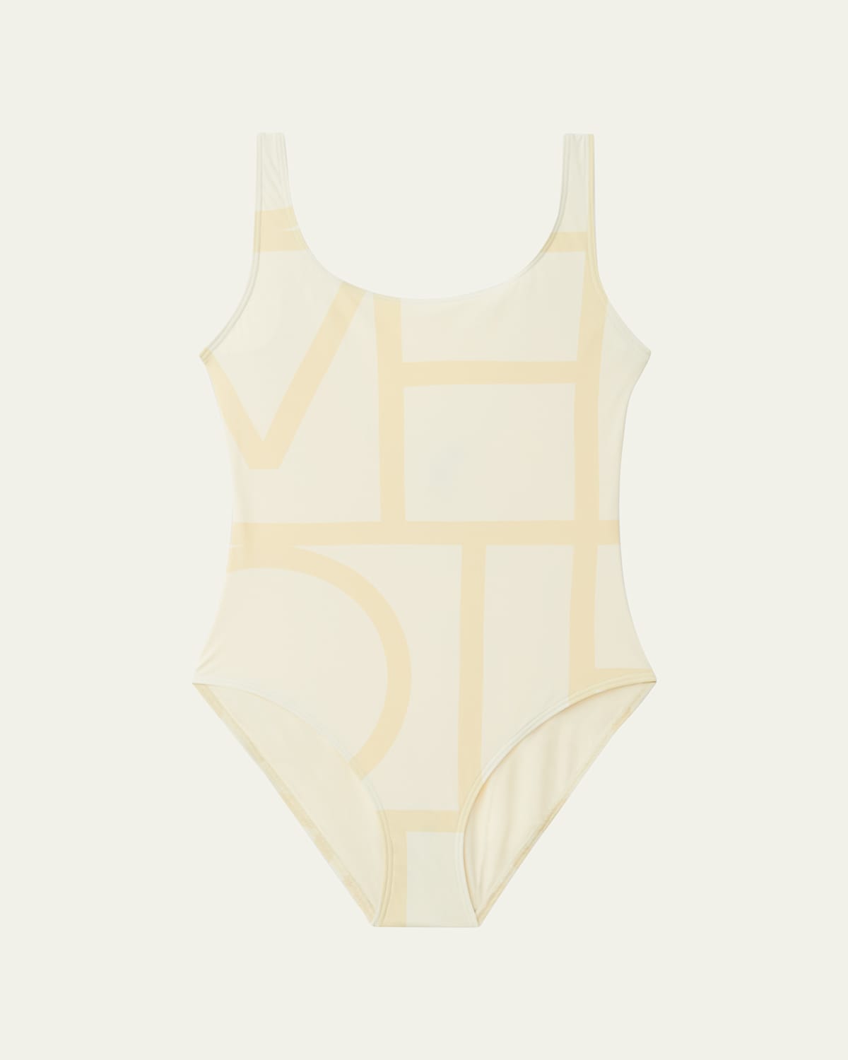 Shop Totême Monogram High-leg One-piece Swimsuit