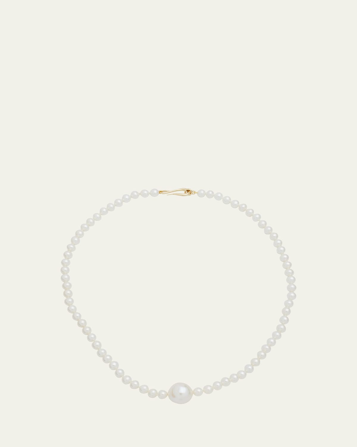 Full Freshwater Pearl Strand Necklace with Large Center