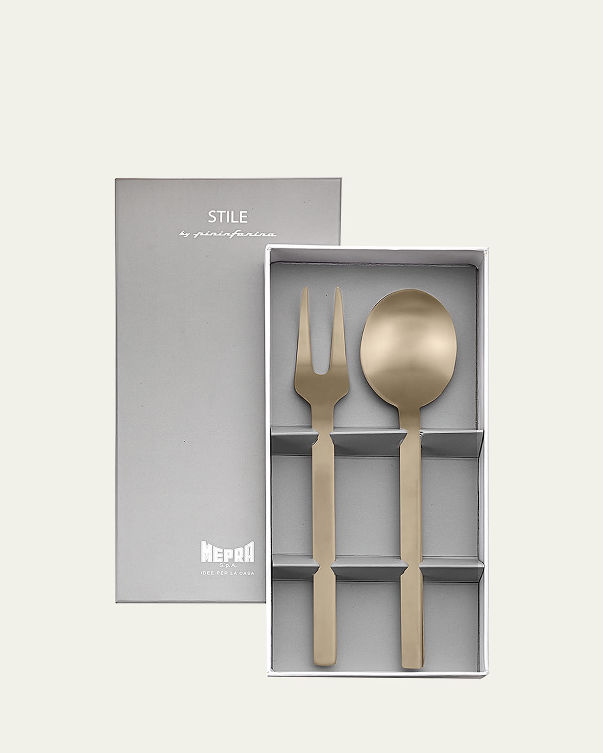 Mepra Stile Ice Oro Nero 2-piece Serving Gift Box