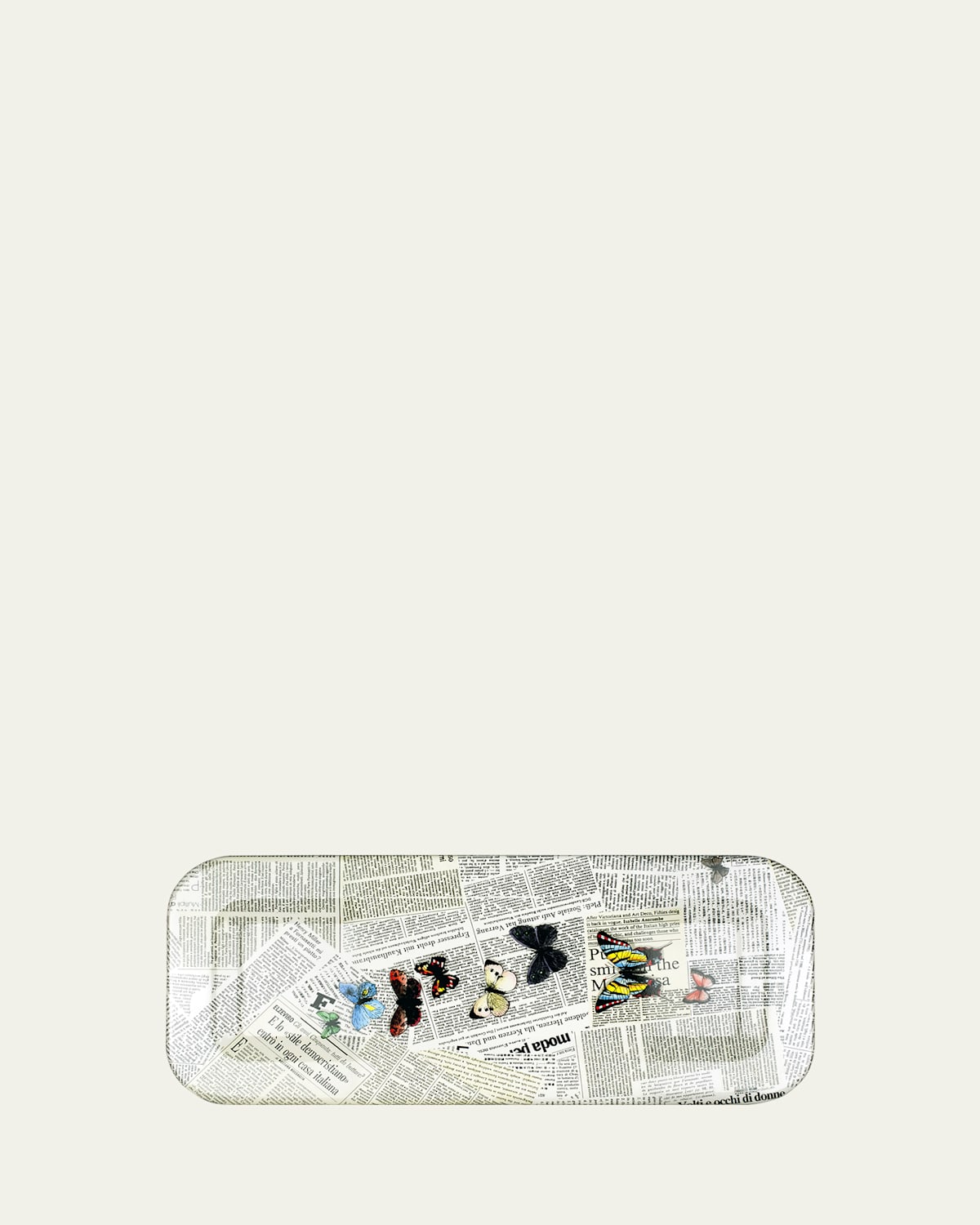 Fornasetti Ultime Notizie Colour Tray, 25" X 60" In Multi