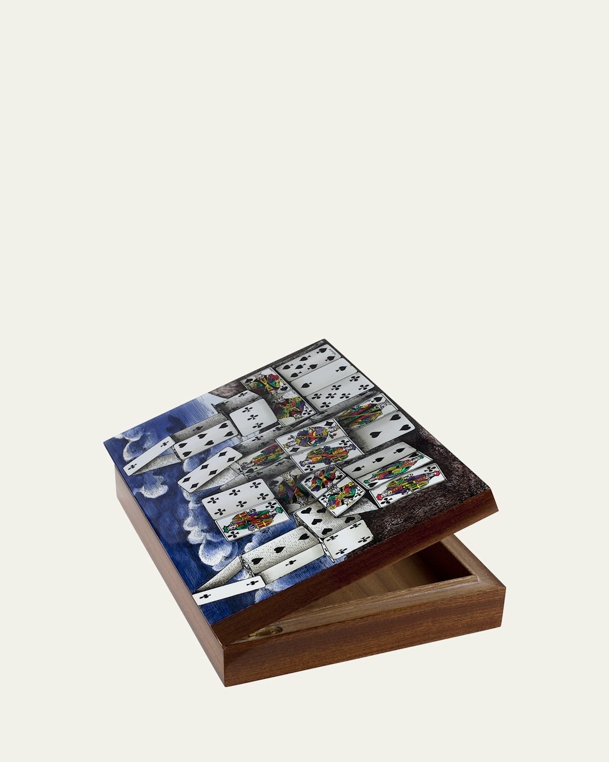 Fornasetti Citta Di Carte Wooden Box In Multi