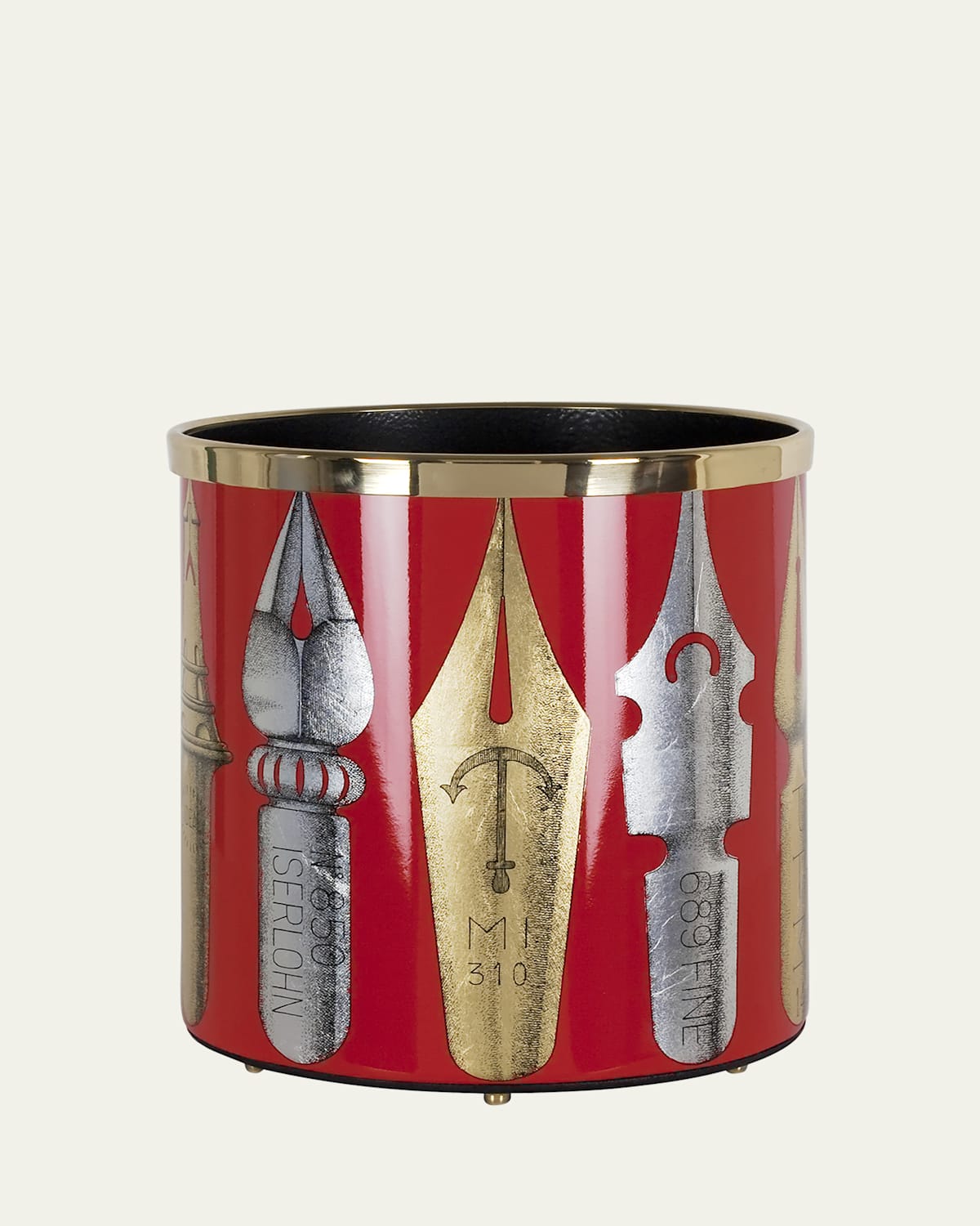 Fornasetti Pennini Paper Basket In Multi