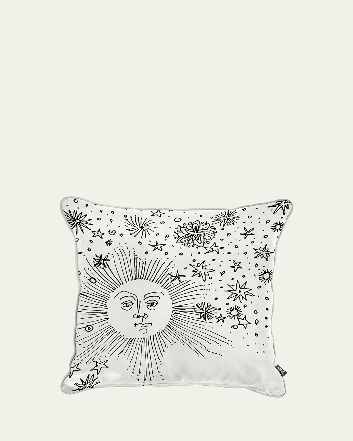 Fornasetti Solamente Cushion In White/black