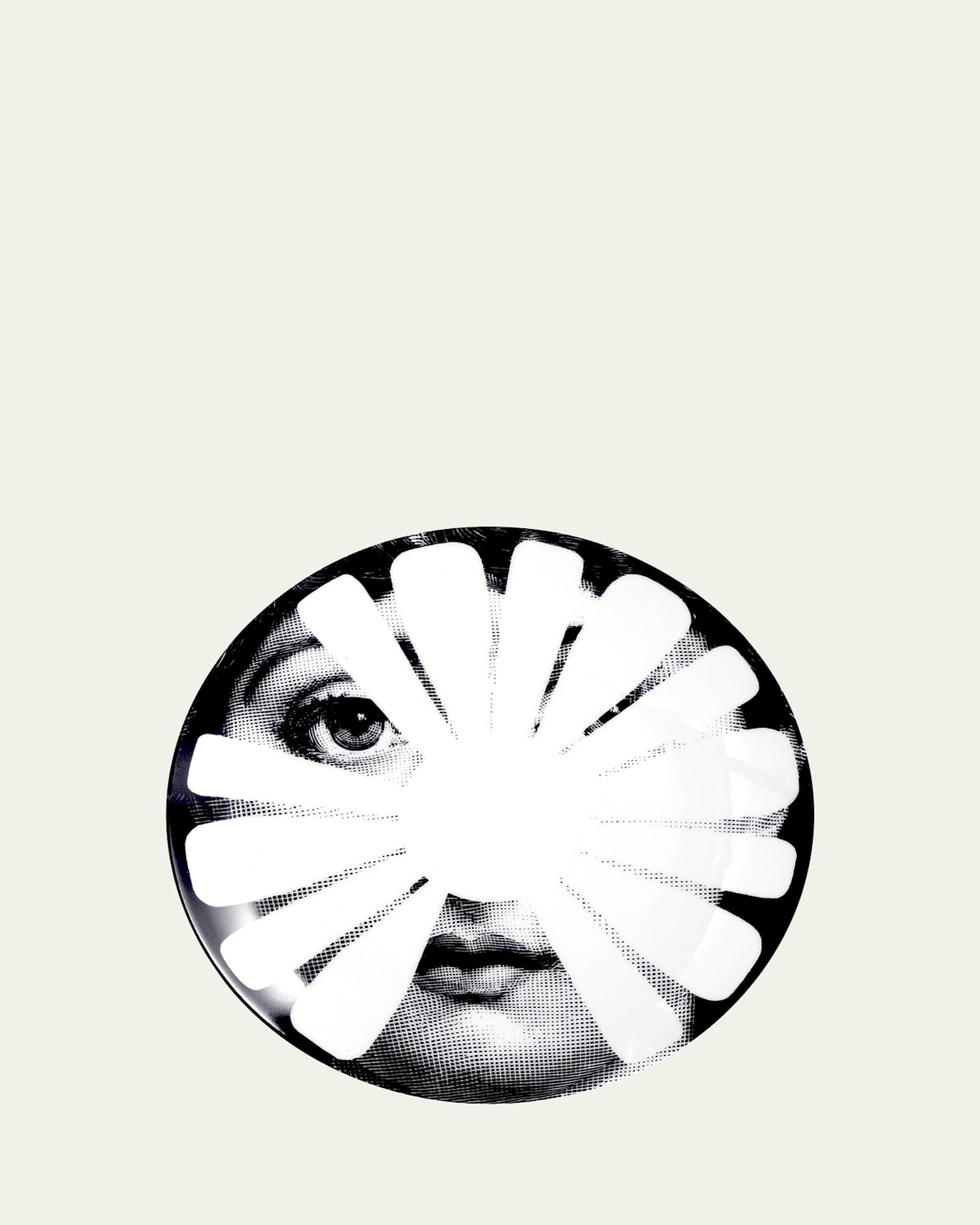 Fornasetti Tema E Variazioni N. 37 Wall Plate In Black/white
