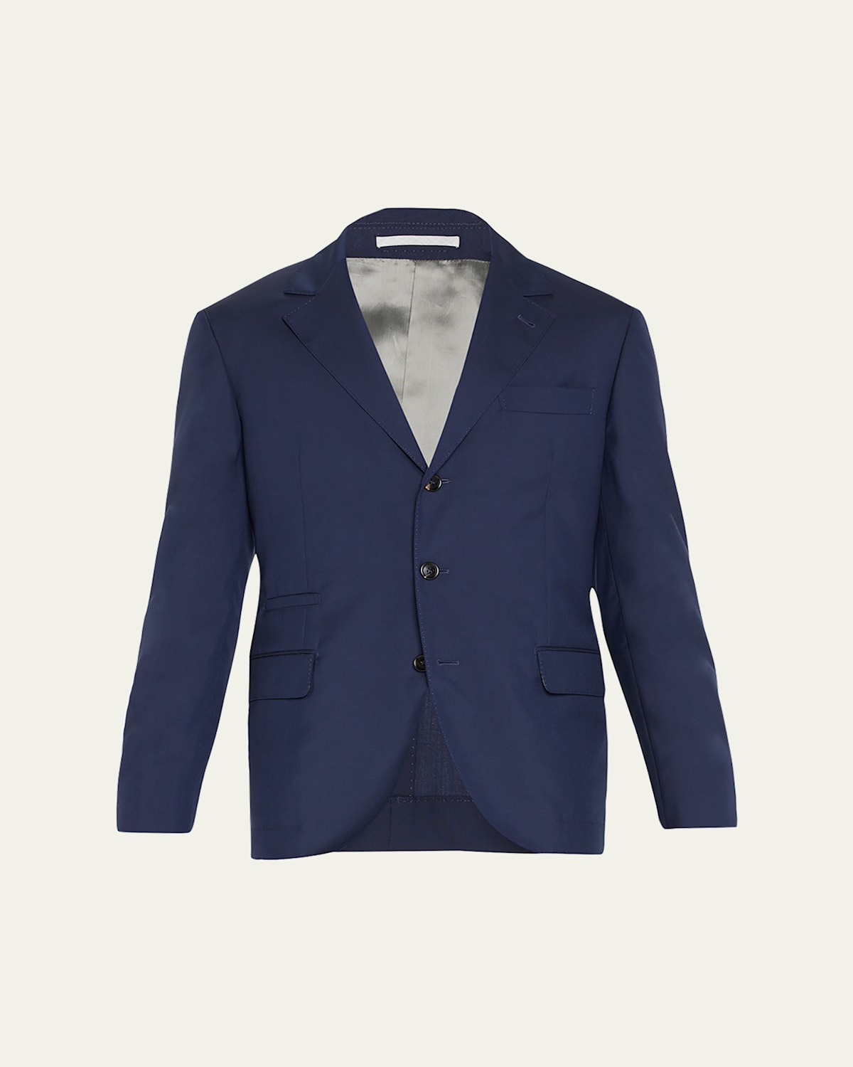 Brunello Cucinelli Men's Wool Three-button Two-piece Suit In Ocean Blue
