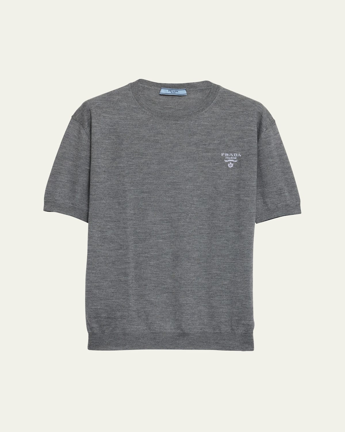 Prada Cashmere Crew-neck Sweater In Ardesia