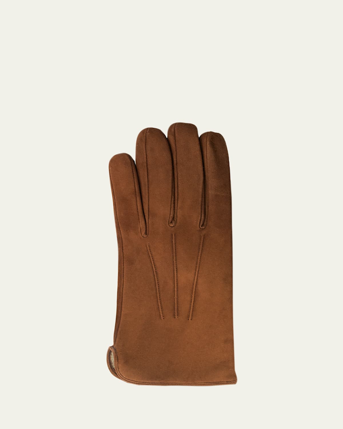 Bergdorf Goodman Men's Cashmere-Lined Suede Gloves
