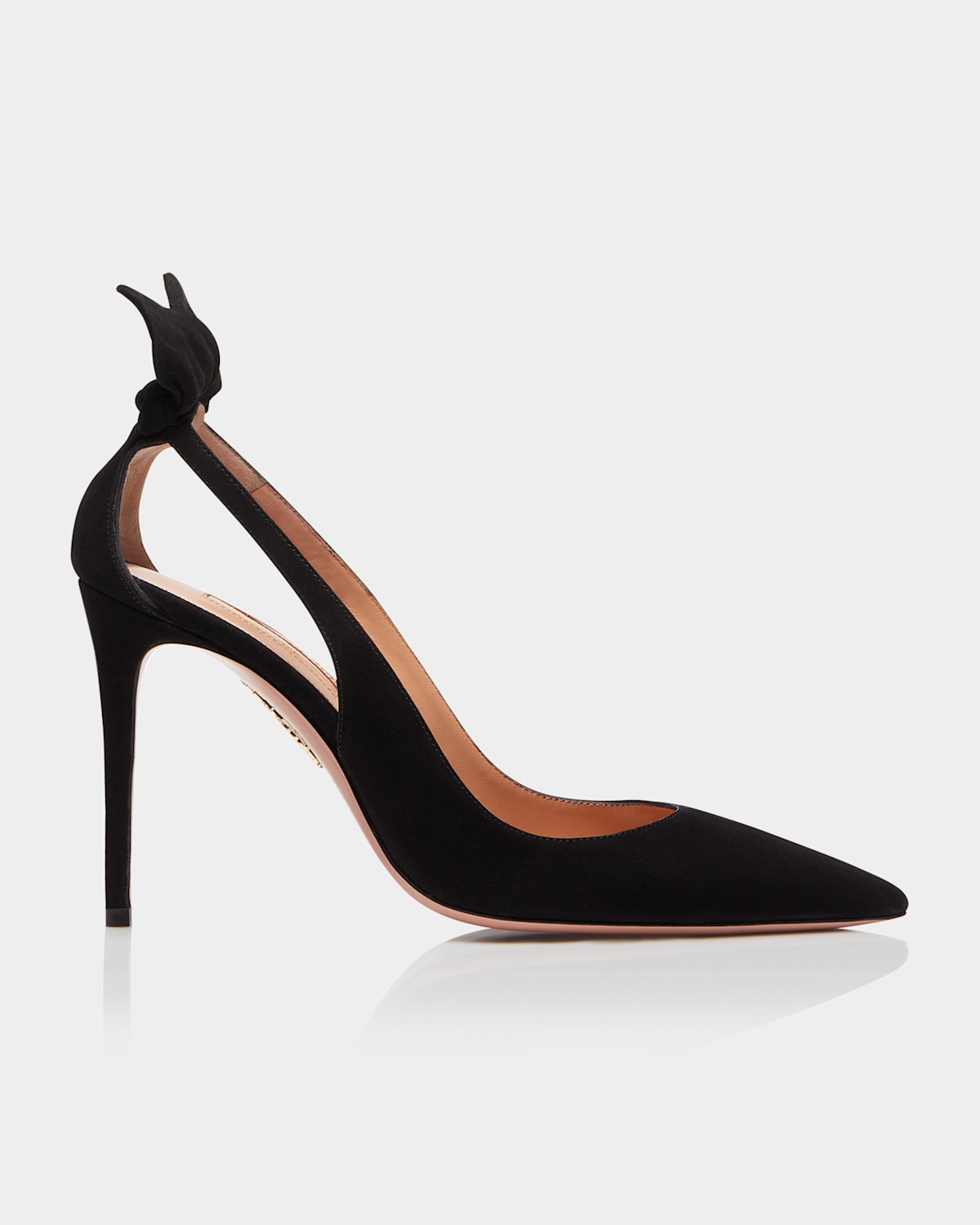 Aquazzura 5mm Bow Suede Pumps