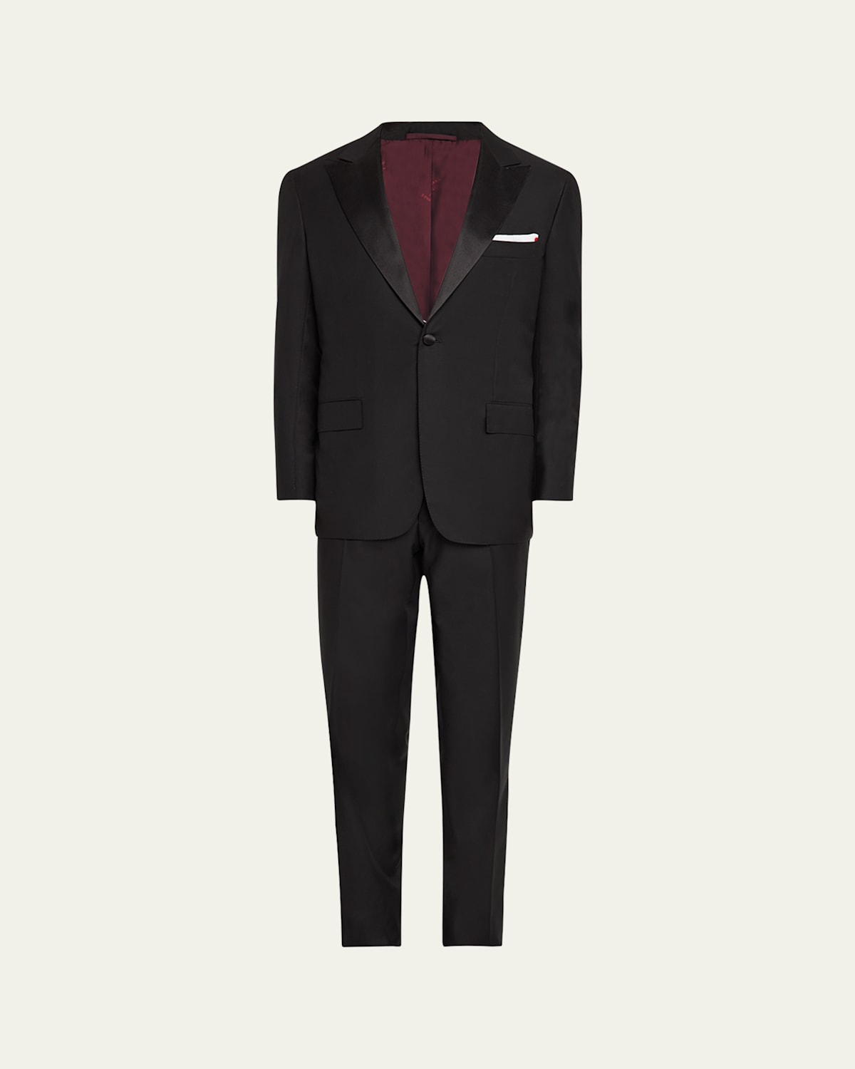 Men's Peak-Lapel Wool Tuxedo