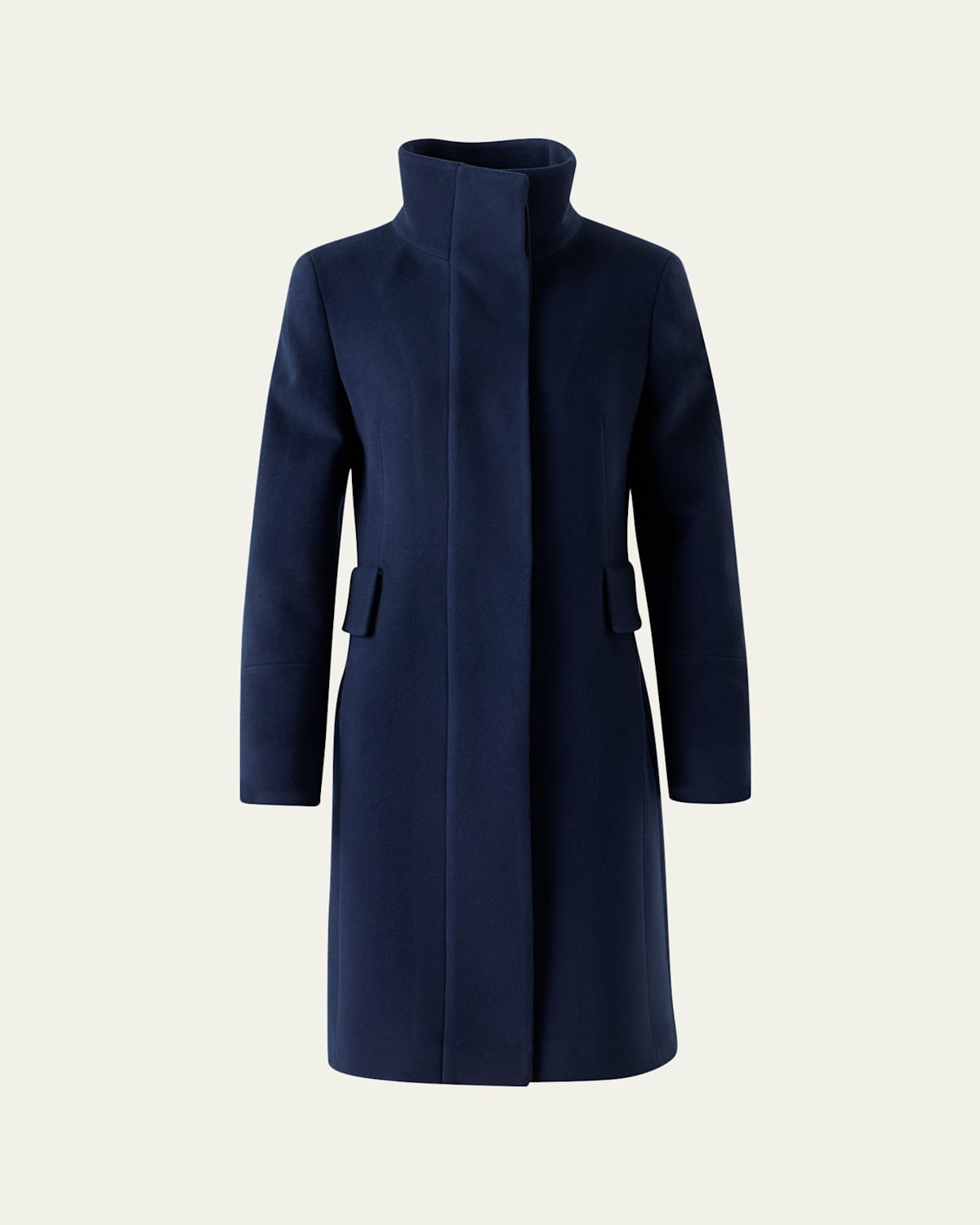 Akris Punto Duffle Knee-length Wool Coat In Blue