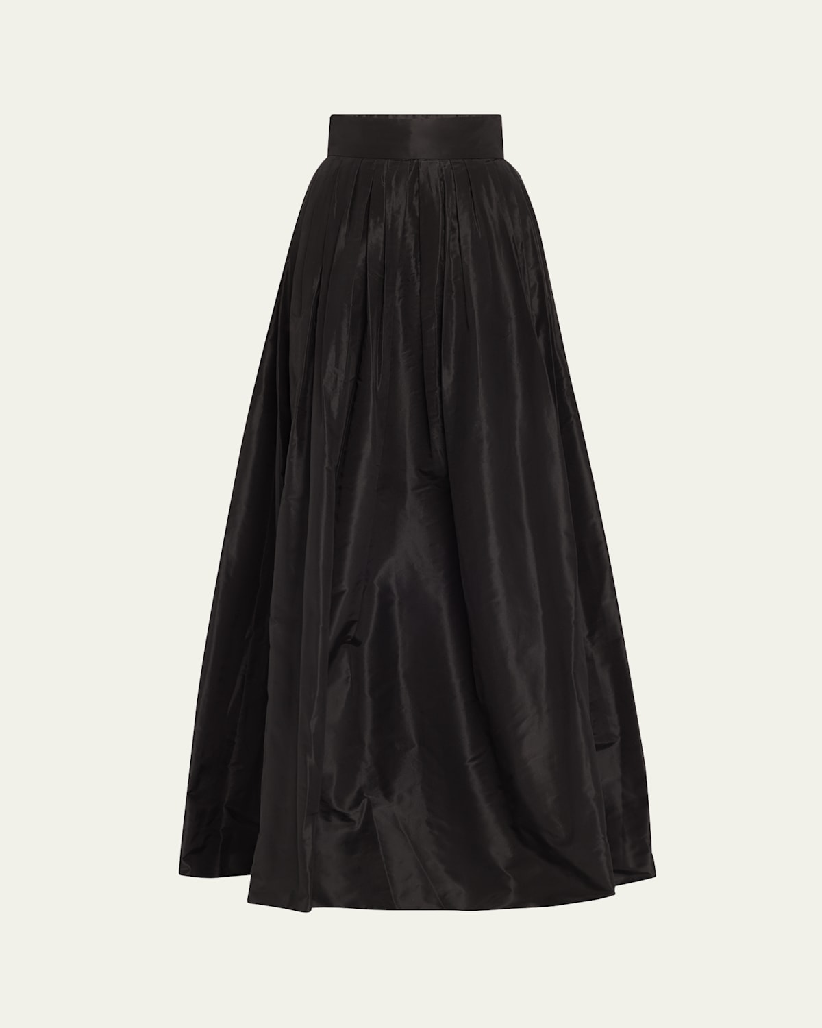 Carolina Herrera Pleated Silk Ball Skirt In Black