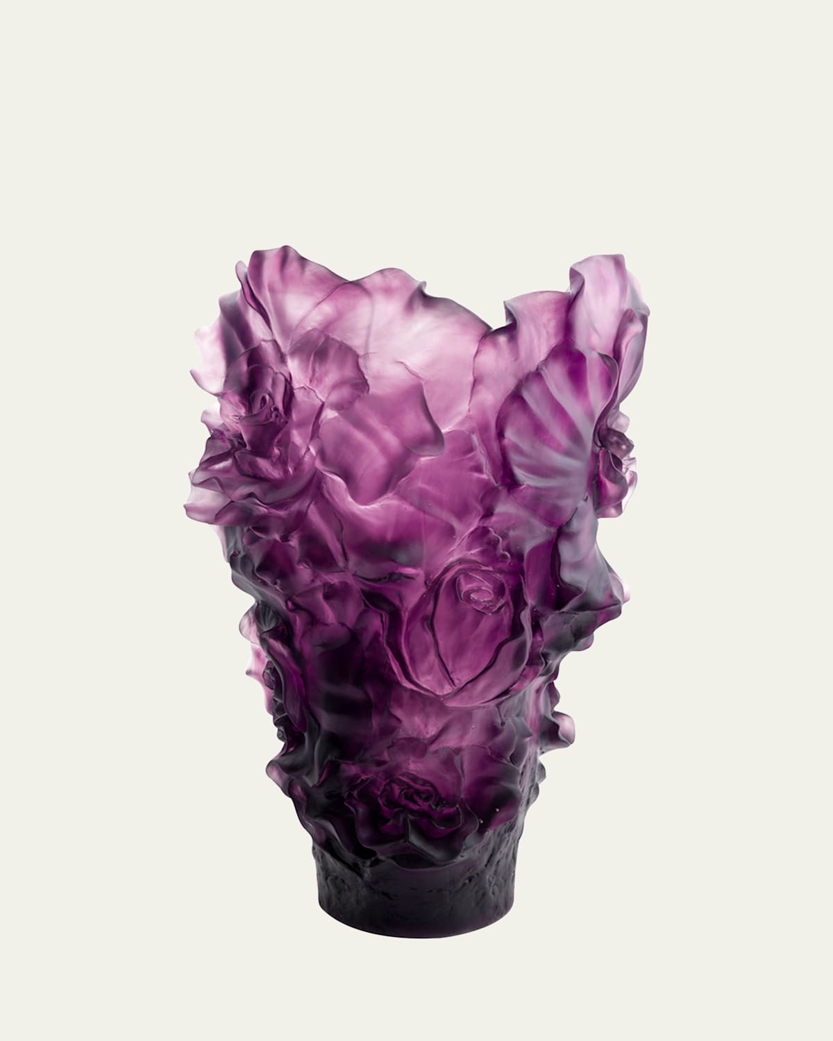 Daum Camelia Magnum Violet Vase