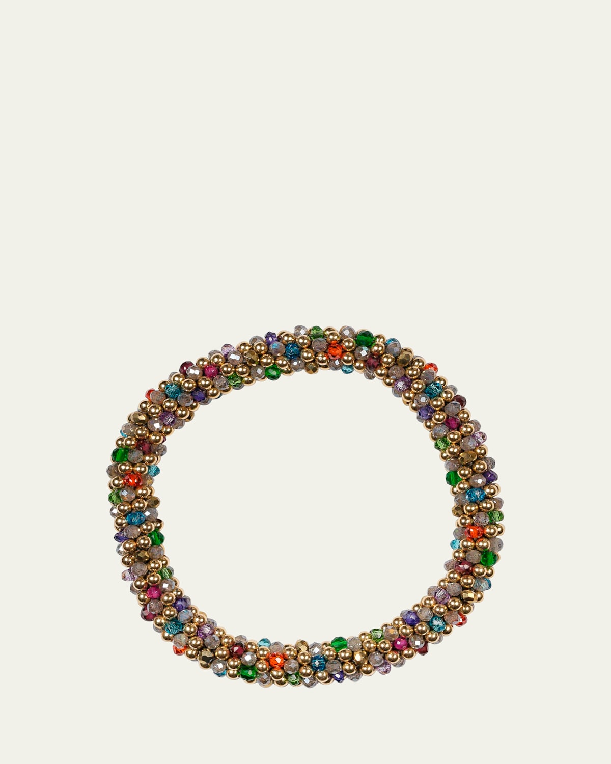 14K Yellow Gold and Mixed Gemstone Bead Bracelet
