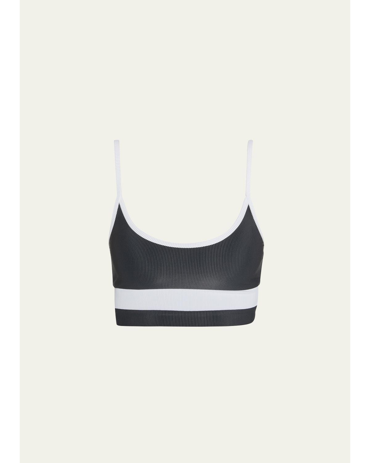 Eva Ribbed Colorblock Swim Top