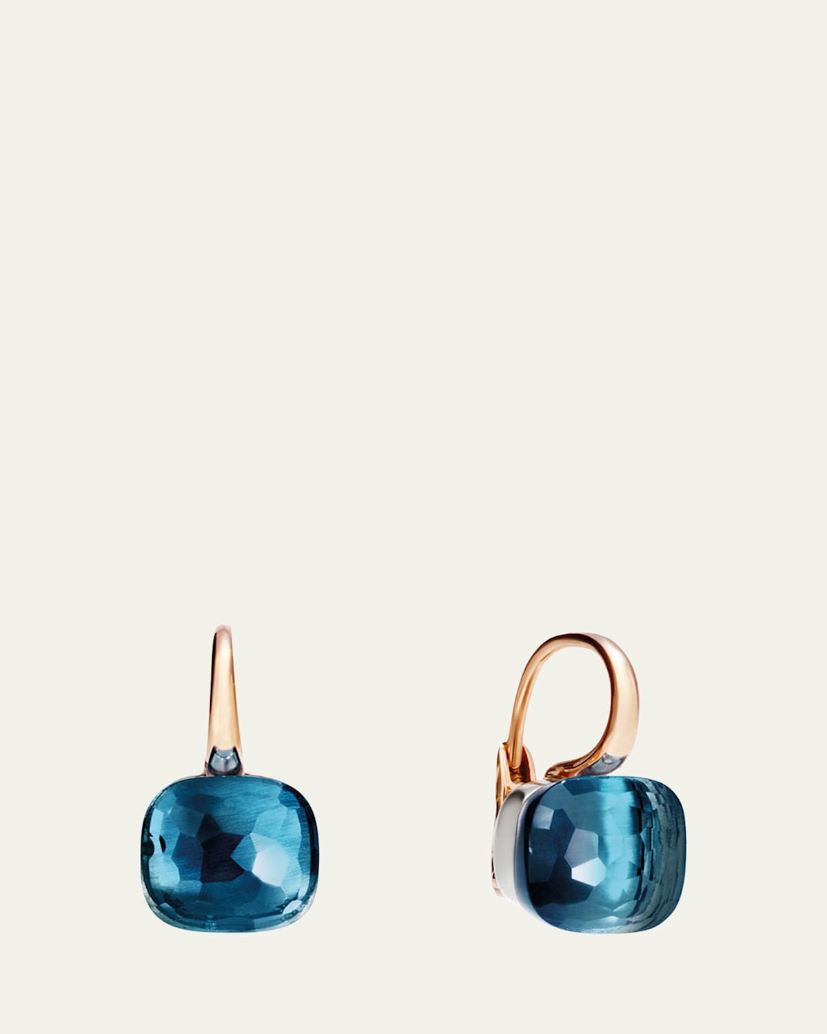 Nudo Classic 18K Rose Gold Earrings with London Blue Topaz