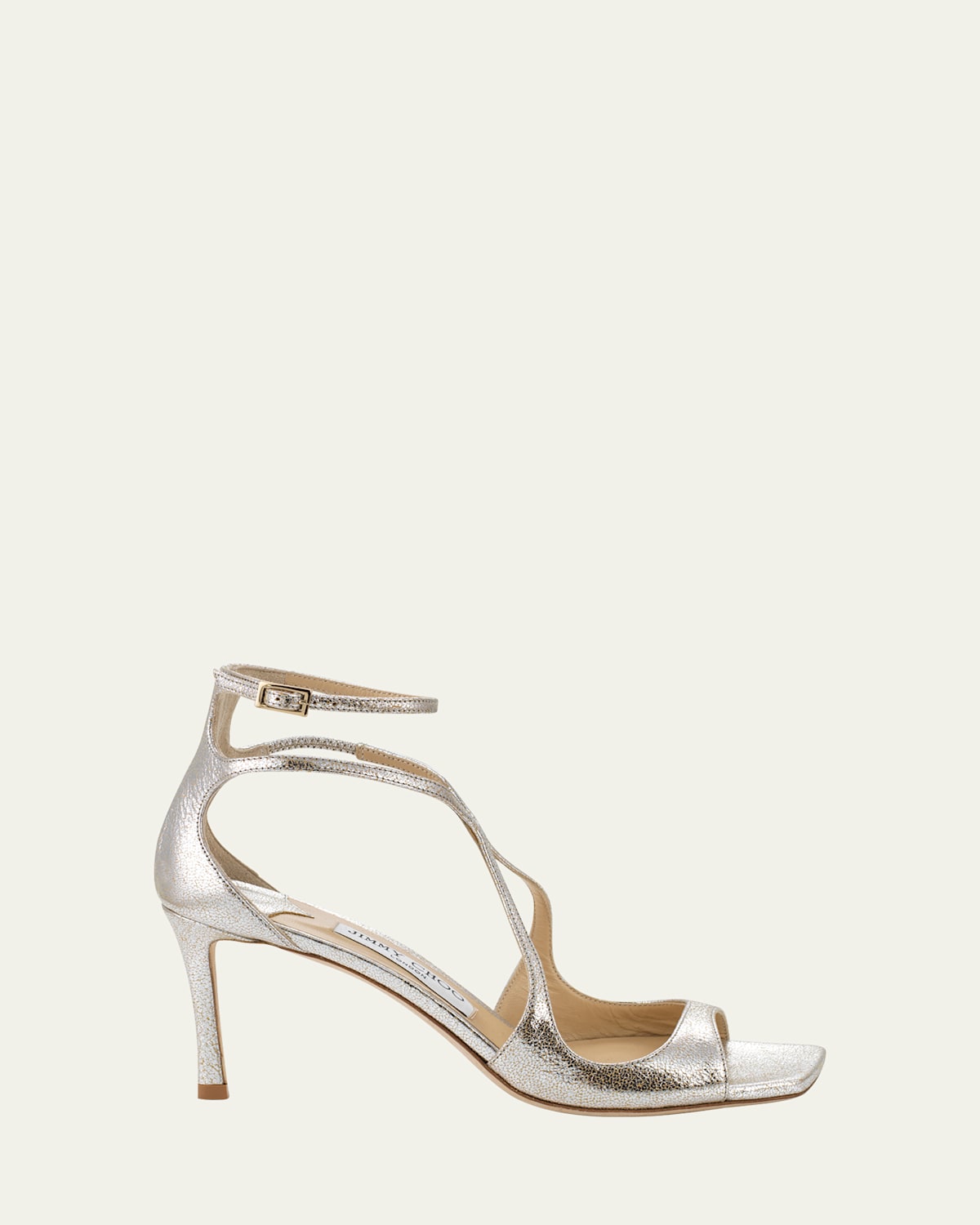 Jimmy Choo Azia Crisscross Metallic Ankle-Strap Sandals | Thumbnail 3 Jimmy Choo Azia Crisscross Metallic Ankle-Strap Sandals | Thumbnail 3