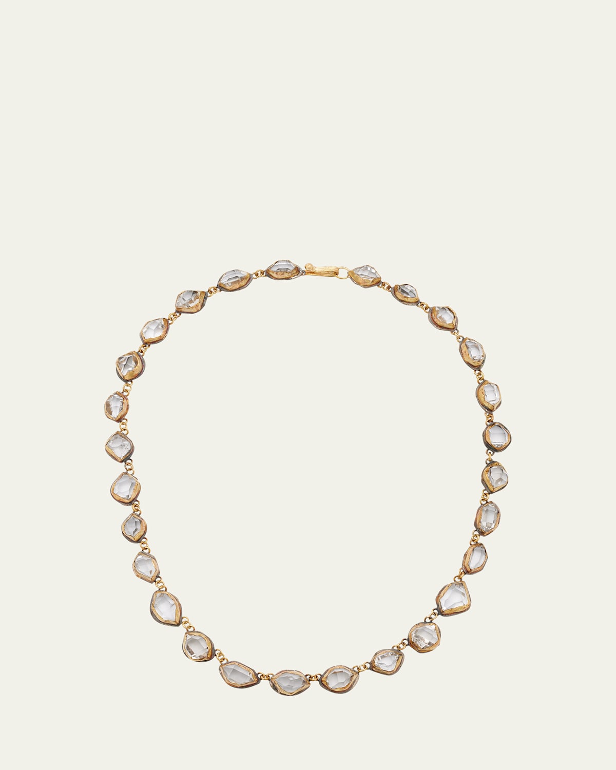 Herkimer Diamond Necklace in 18K Gold and Silver