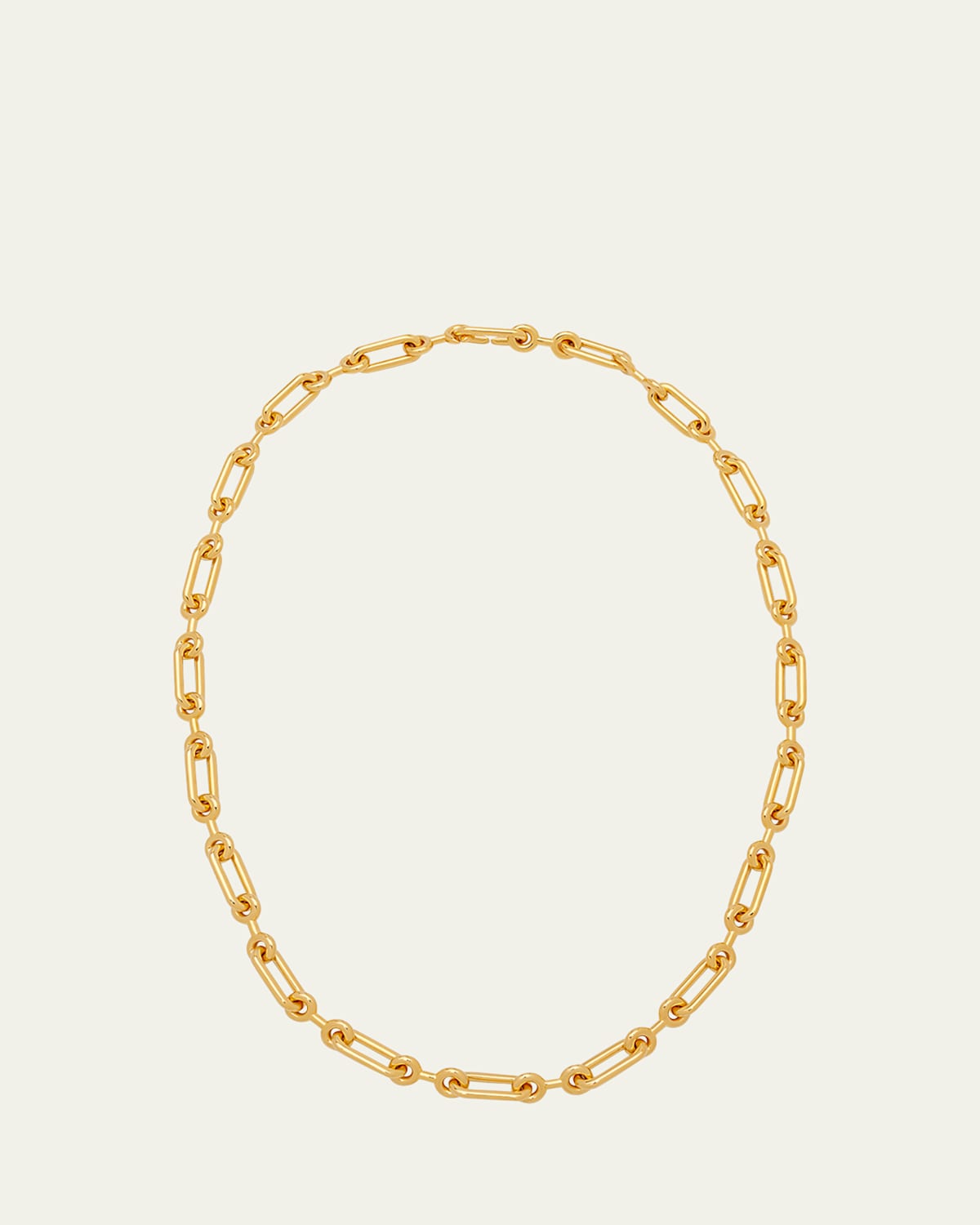 Petite Binary Chain Long Necklace in Gold Vermeil