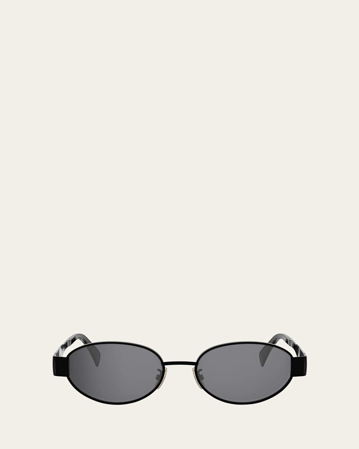 Celine Cl40235u Metal Triomphe 01a Nero Sunglasses In Black