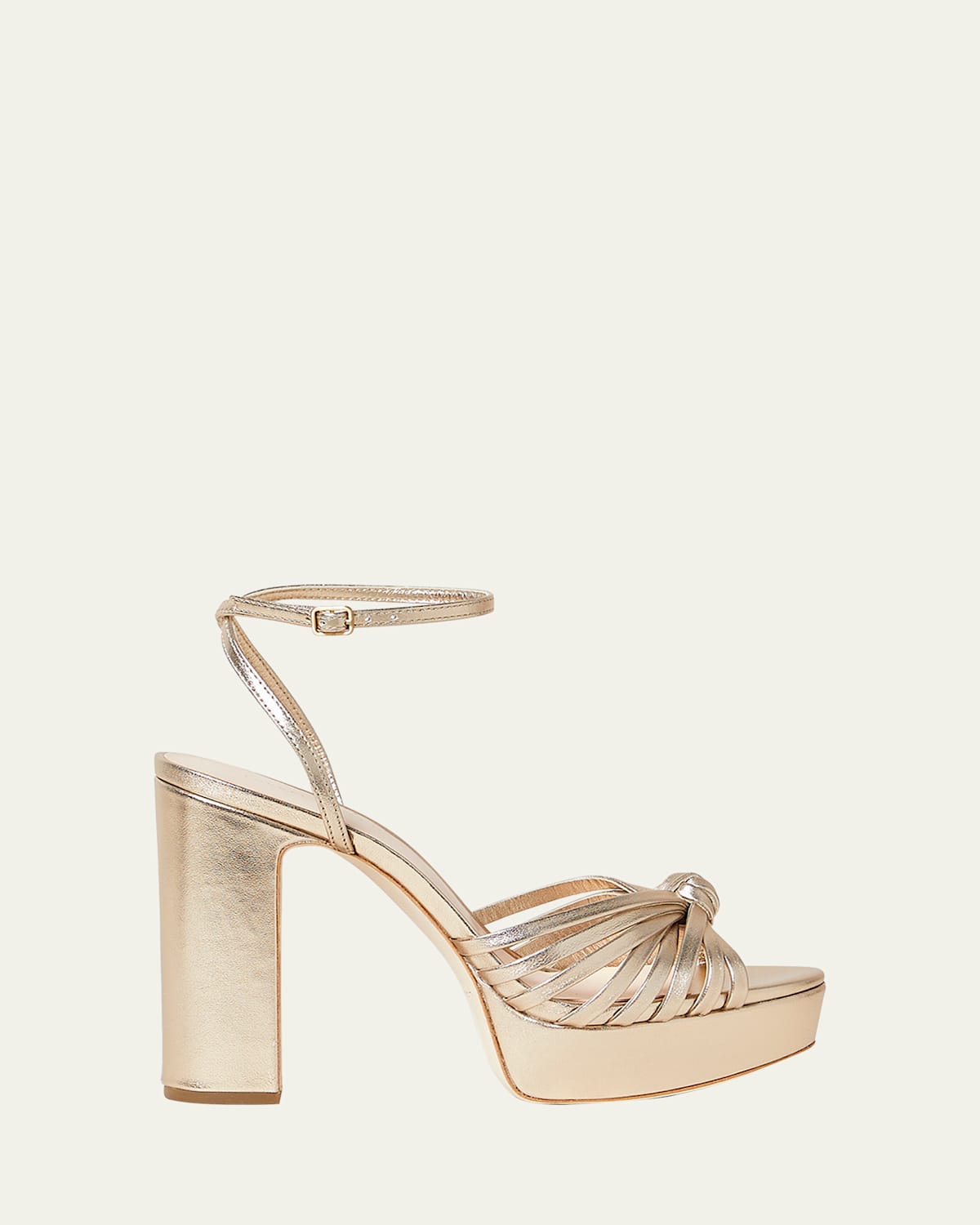 Rivka Metallic Knot Platform Sandals