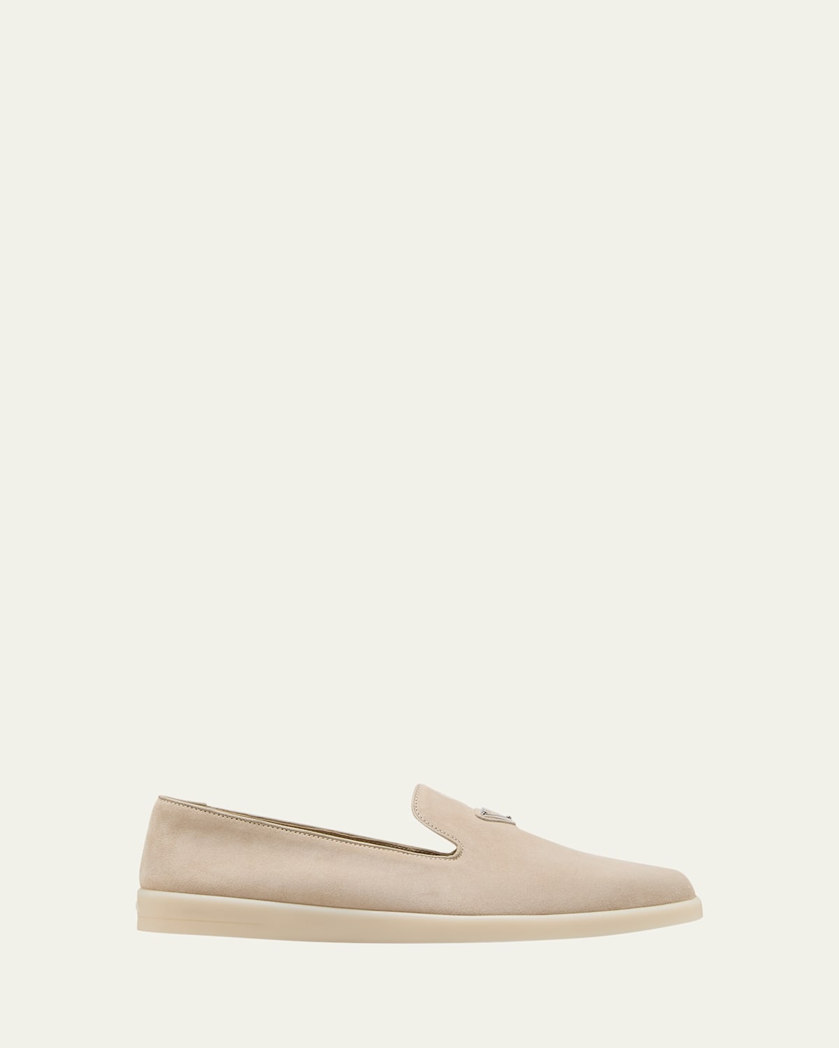 Men's Triangle Logo Suede Loafers