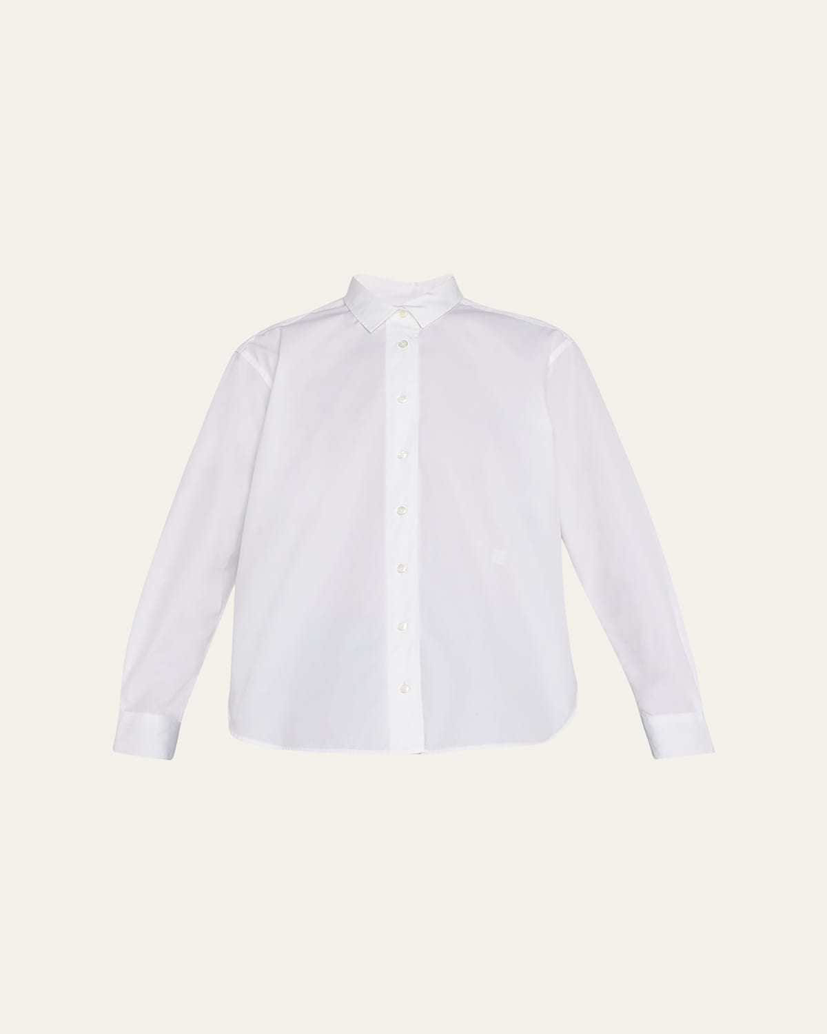 Totême High-low Hem Organic Cotton Shirt In White