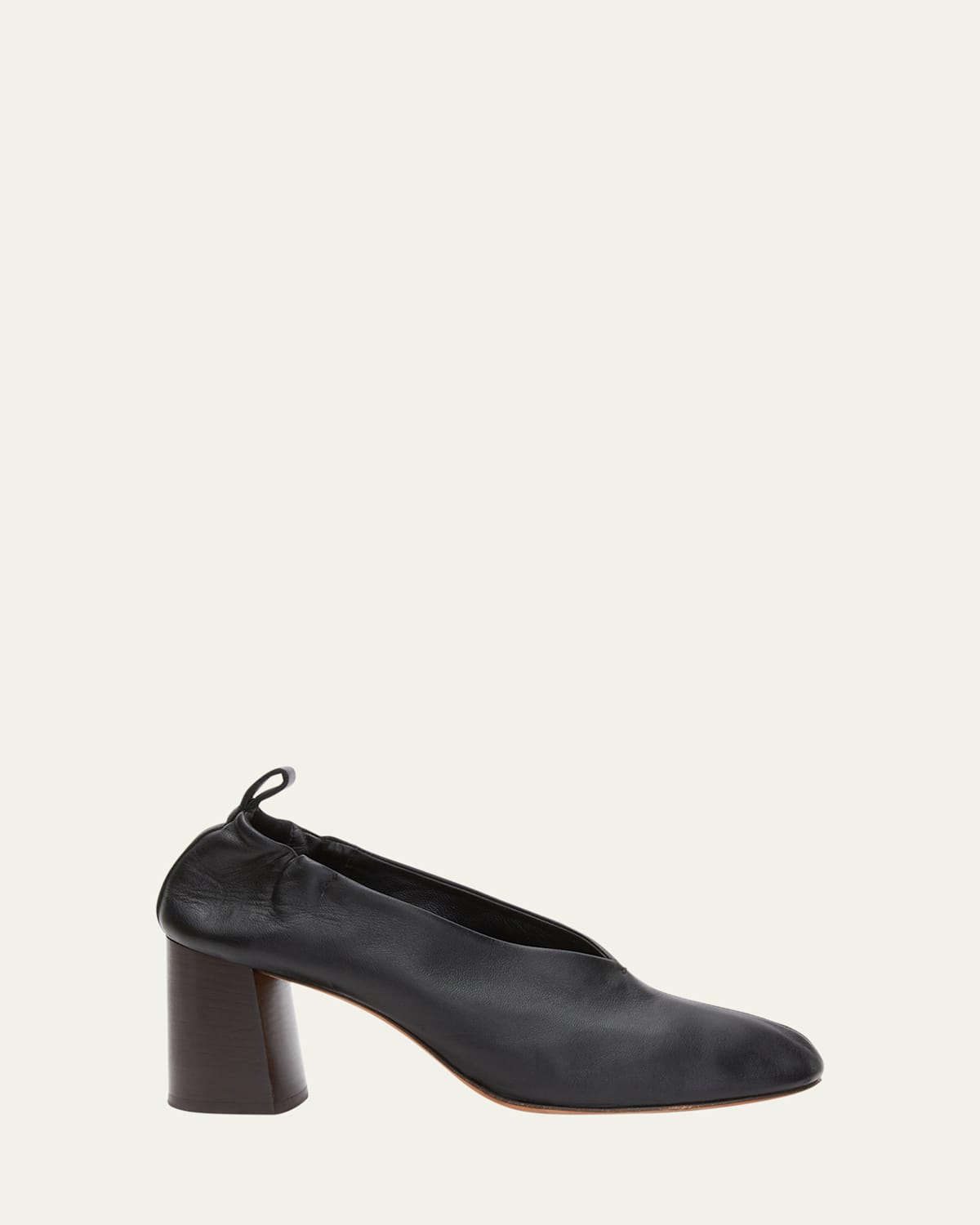 Nadia Lambskin Heeled Ballerina Pumps