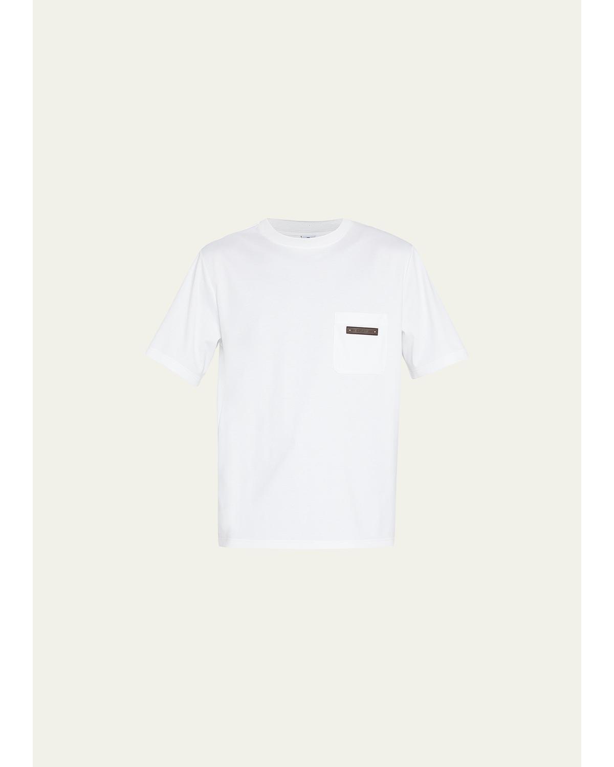 Men'S Leather Tab T-Shirt