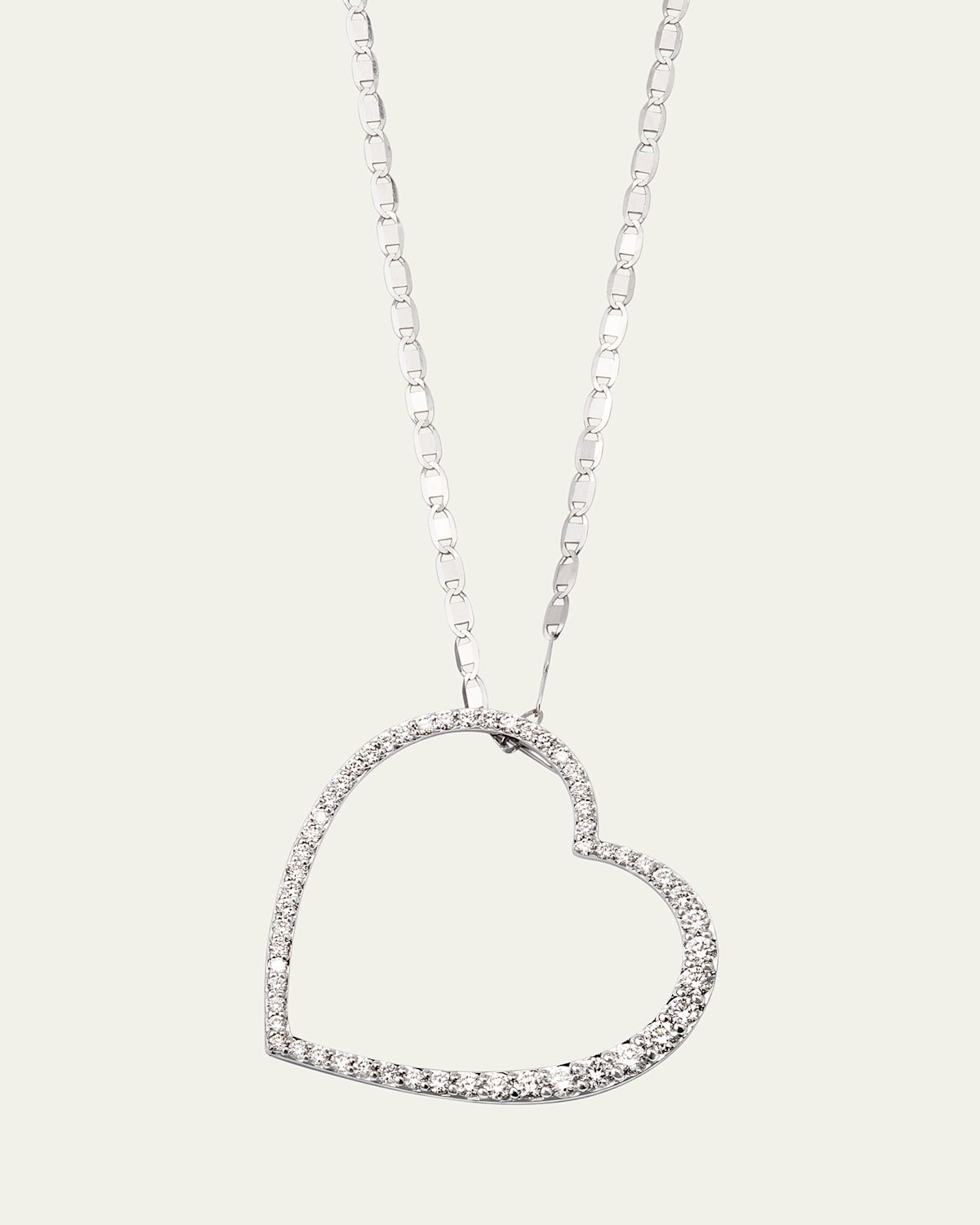 Flawless Graduating Heart Pendant Necklace, 18"L