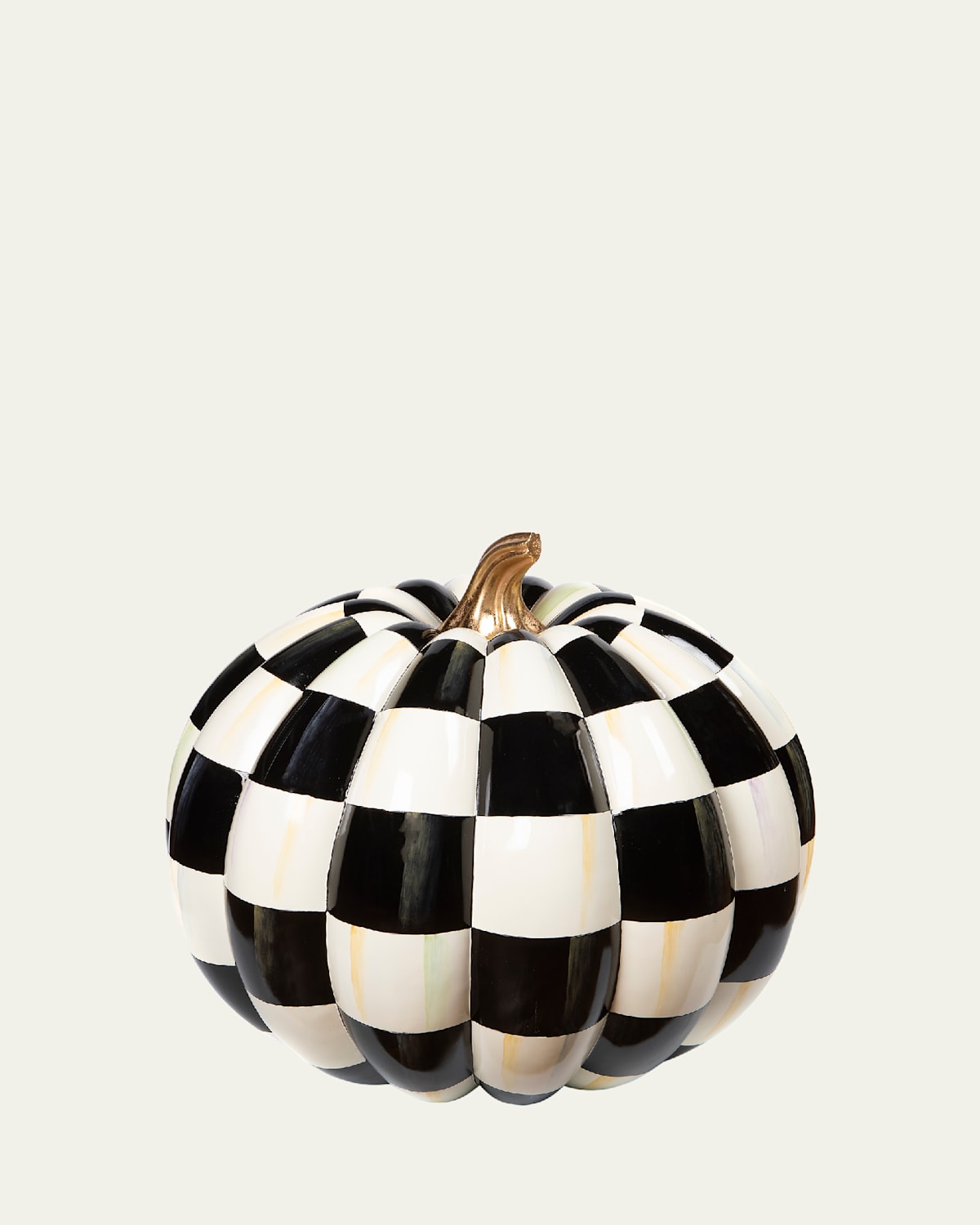 Shop Mackenzie-childs Courtly Check Outdoor Pumpkin