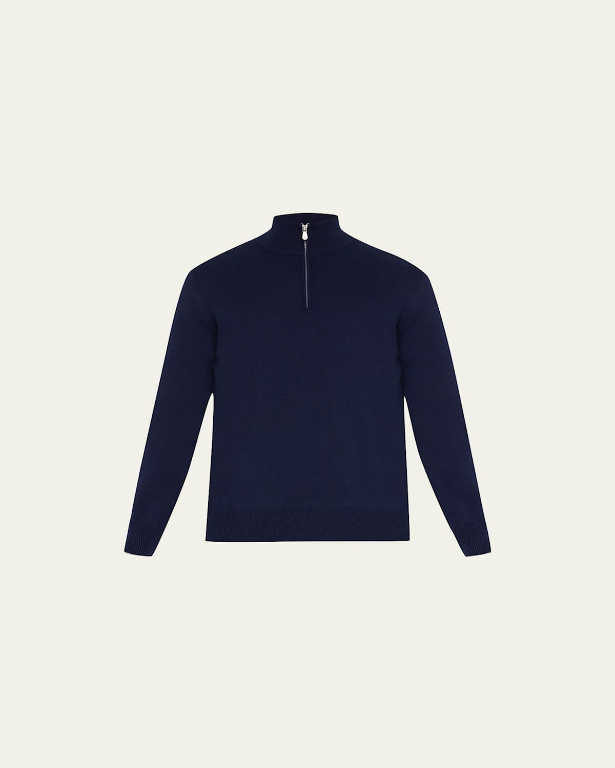 Brunello Cucinelli Men's Cashmere Quarter-zip Sweater In Navy