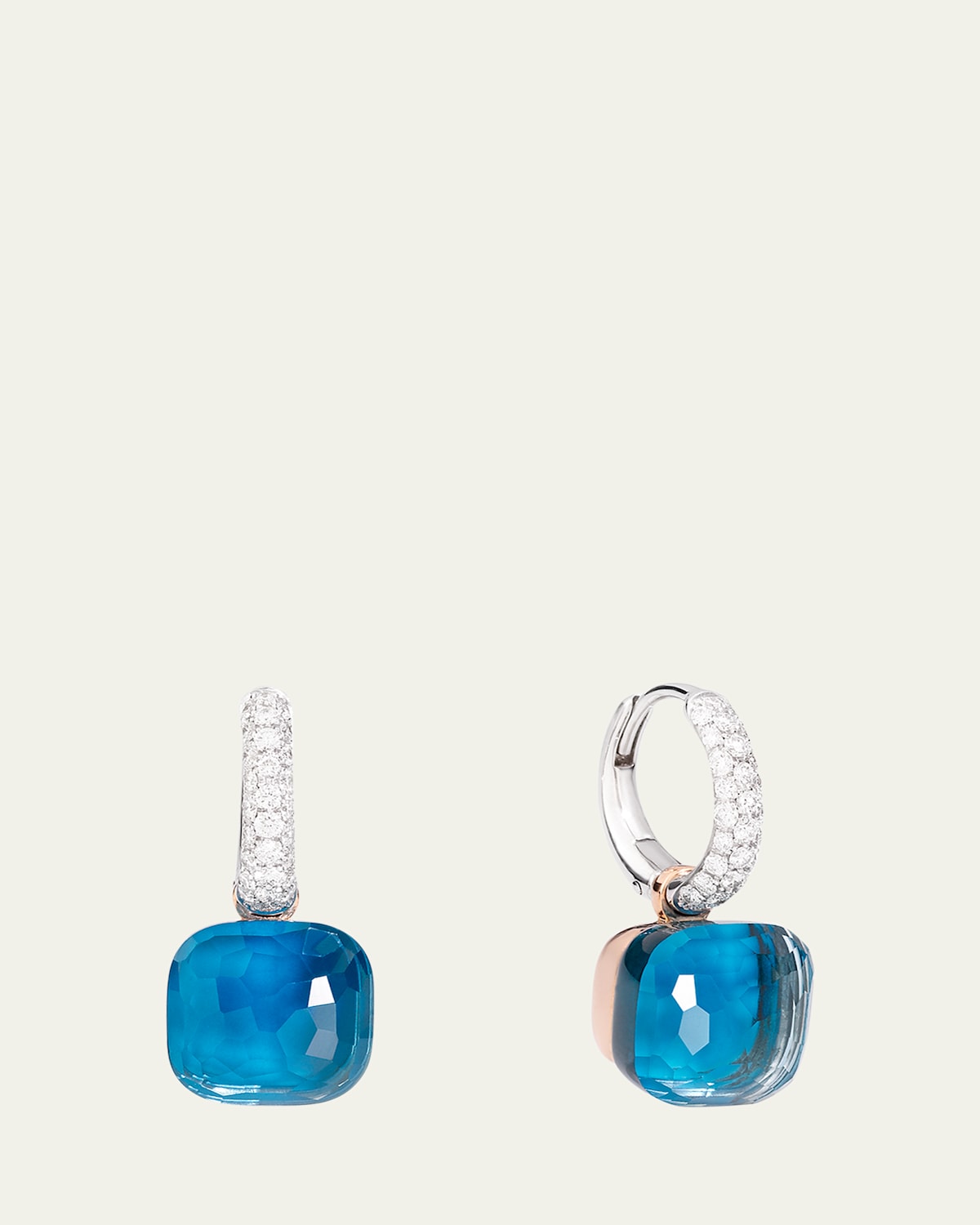 Nudo 18k Gold London Blue Topaz, Turquoise and Diamond Earrings