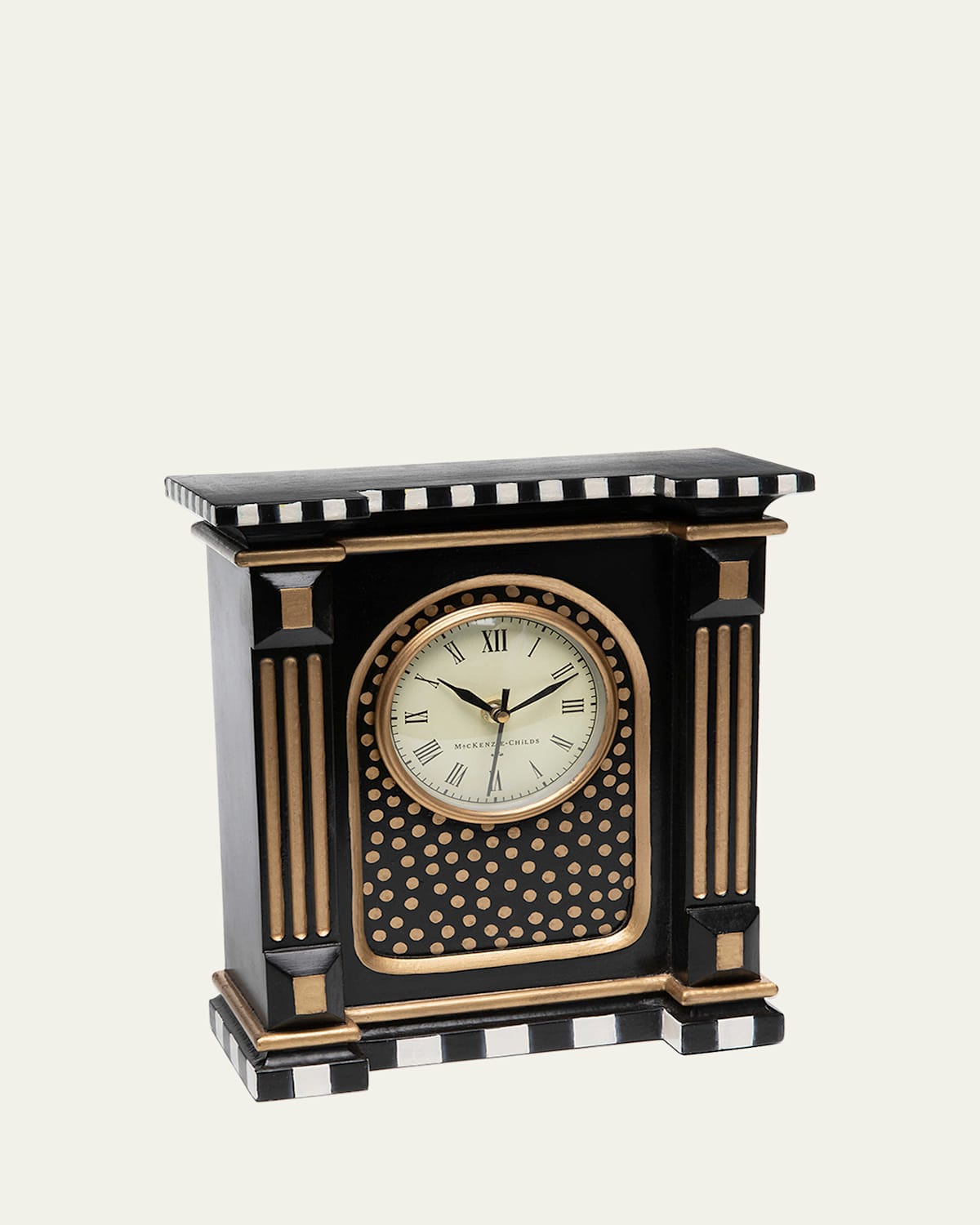 MacKenzie-Childs 11" Courtly Check Mantle Clock