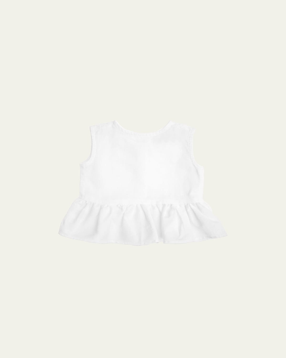Louelle Kids' Girl's Peplum Top In White